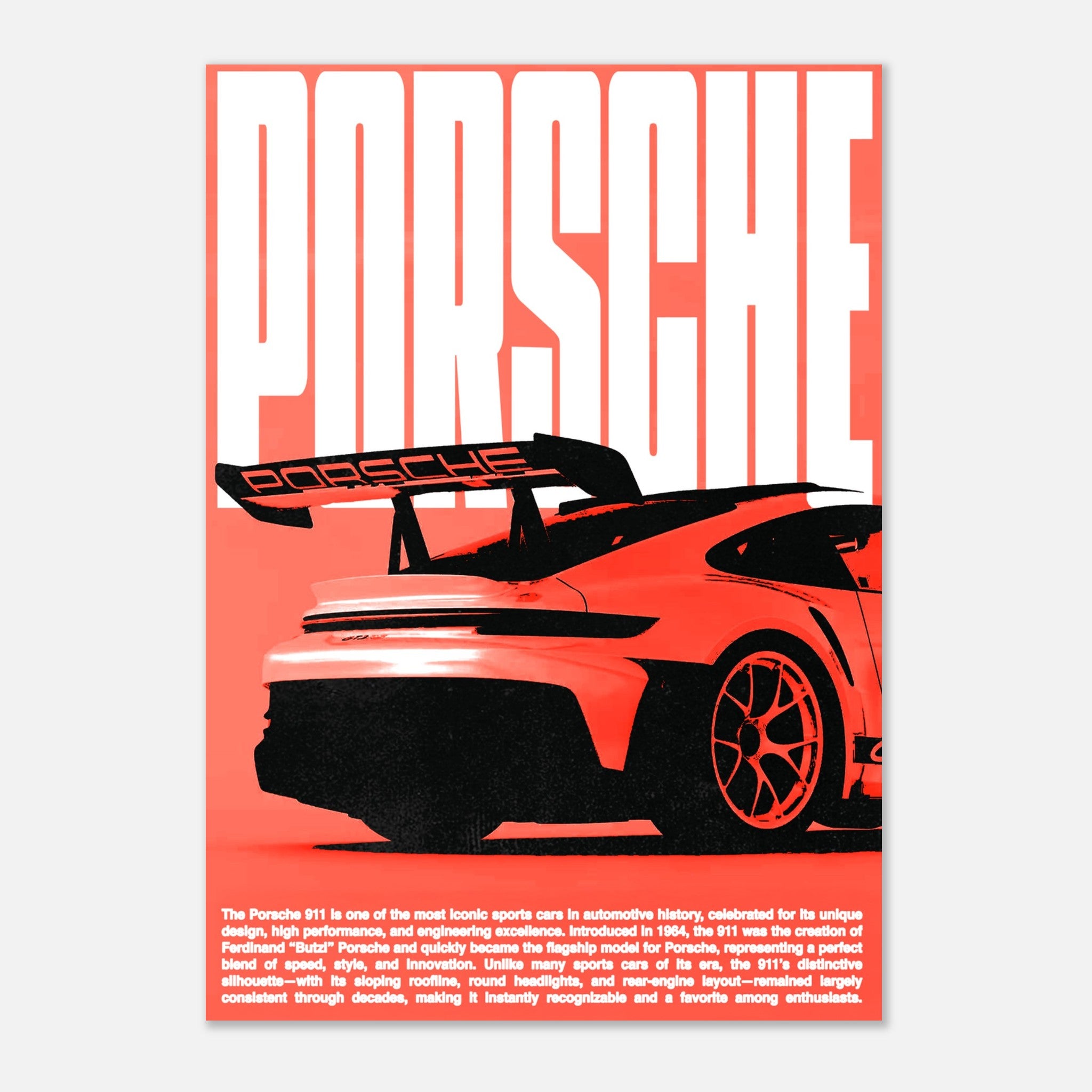 Porsche - Pink Poster