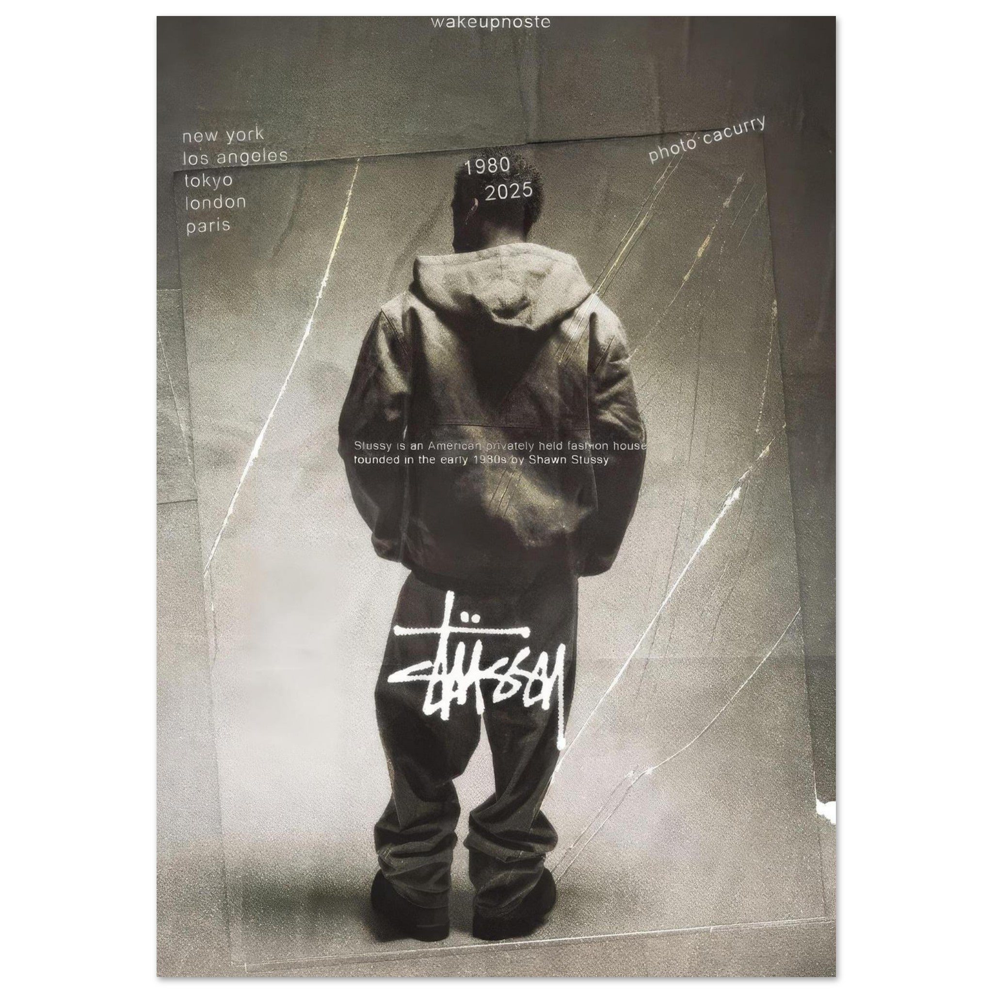 Monochrome Stüssy Streetwear Graffiti Typography Poster – 24posters