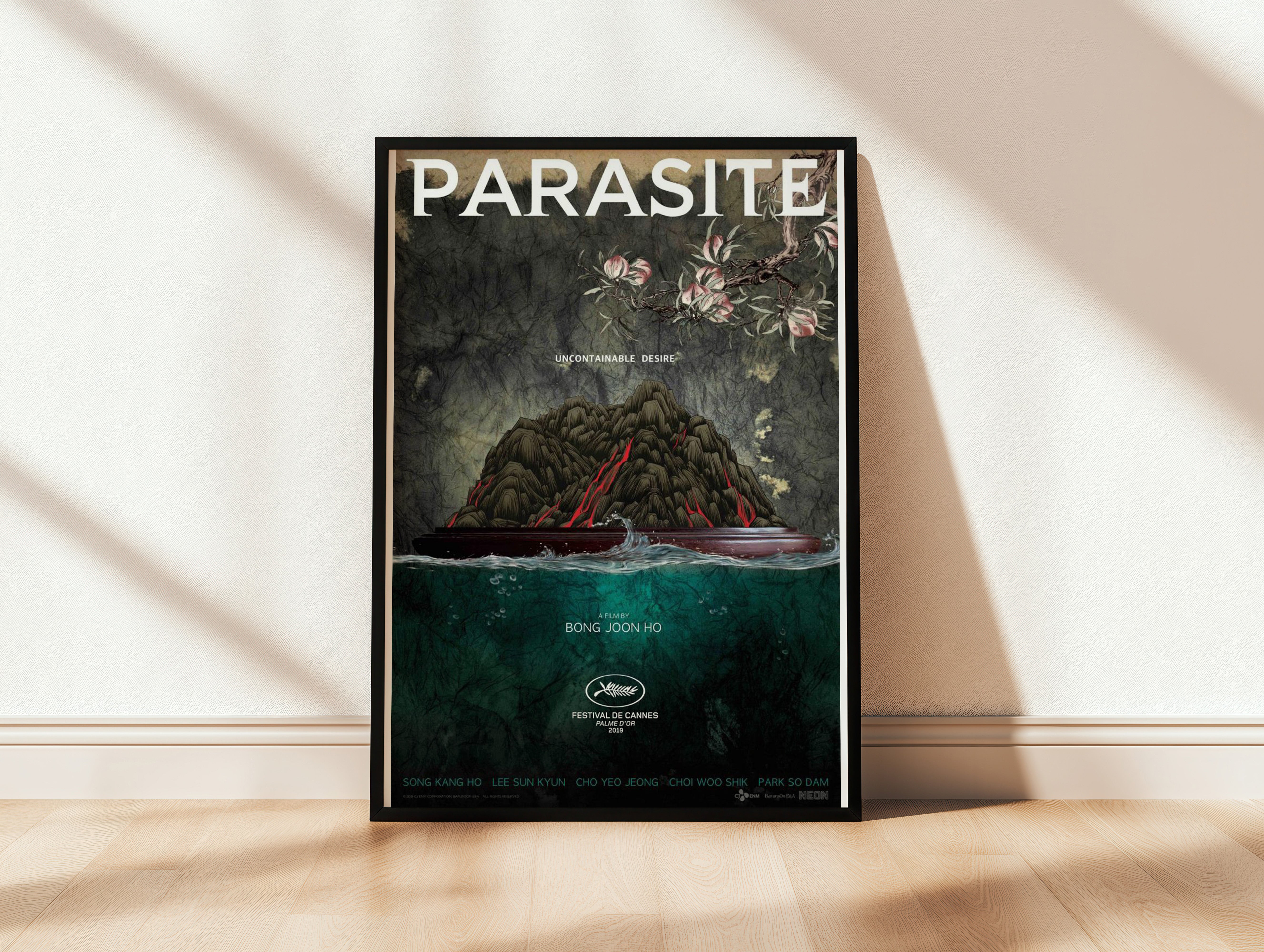 Parasite Movie Poster | Bong Joon Ho Minimalist Film Art Print | Oscar Winner Korean Cinema Decor