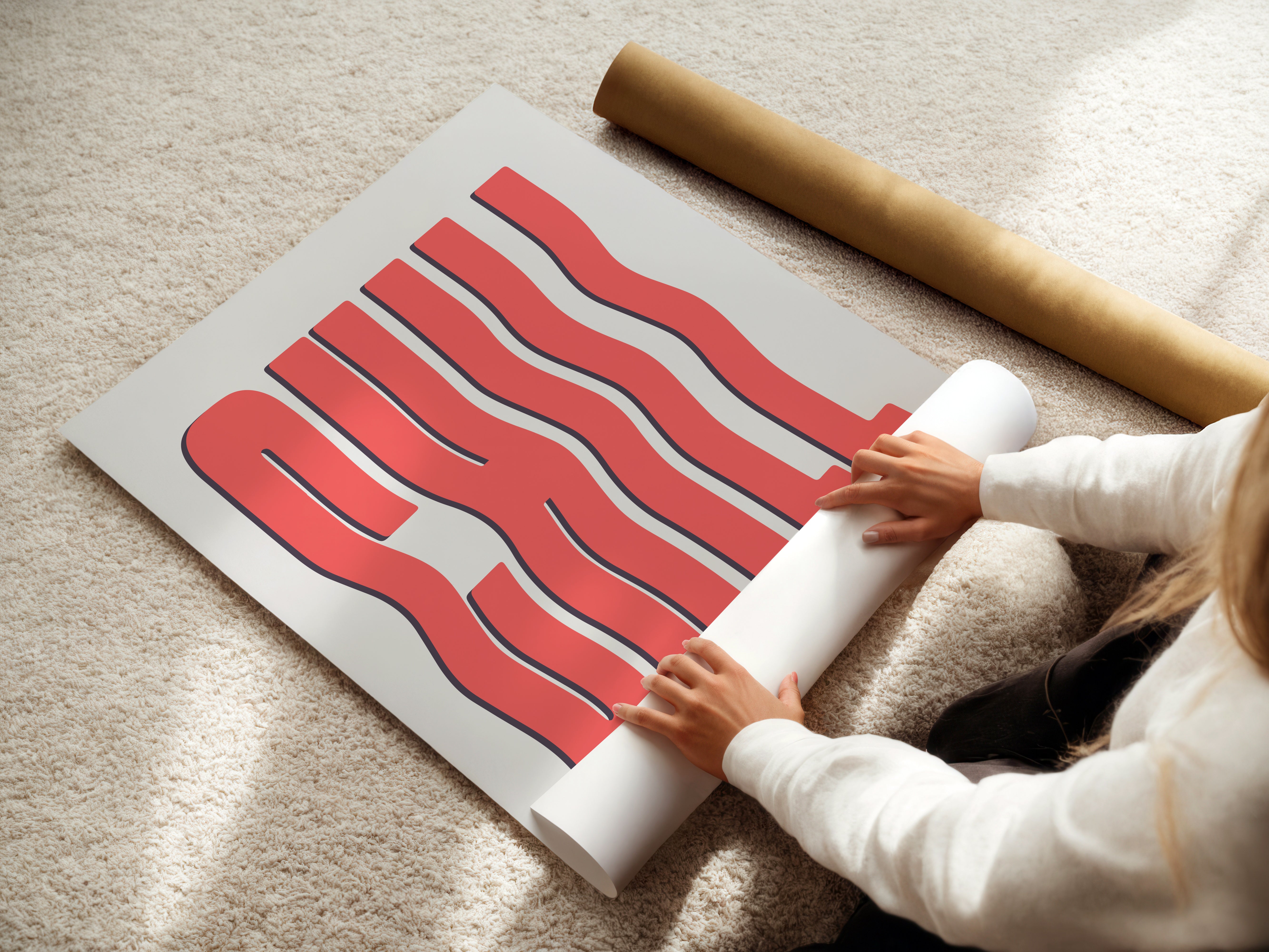 CHILL Poster – Retro Wavy Typography Wall Art