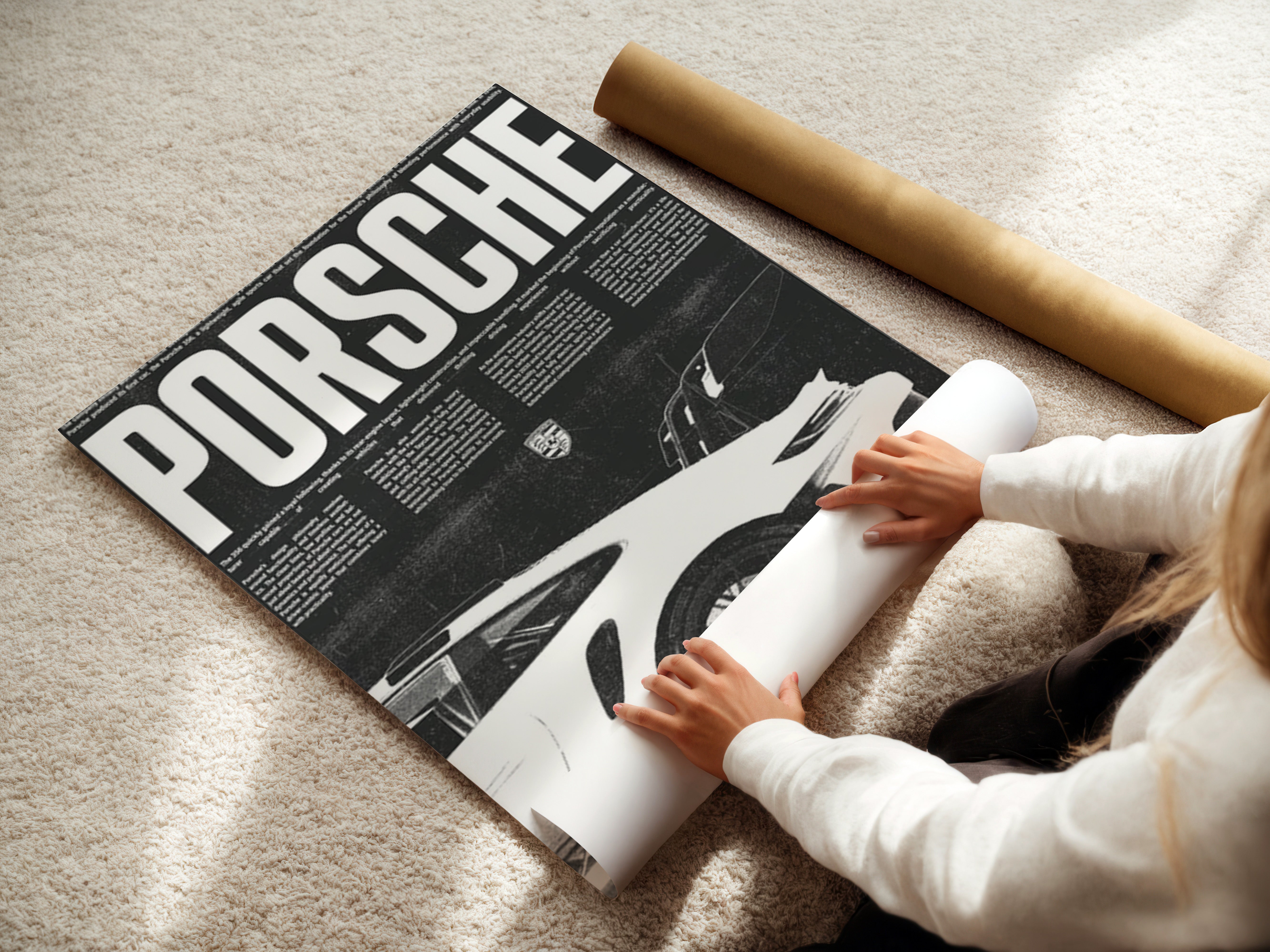 Vintage Race Car Poster - Grunge Motorsport Art