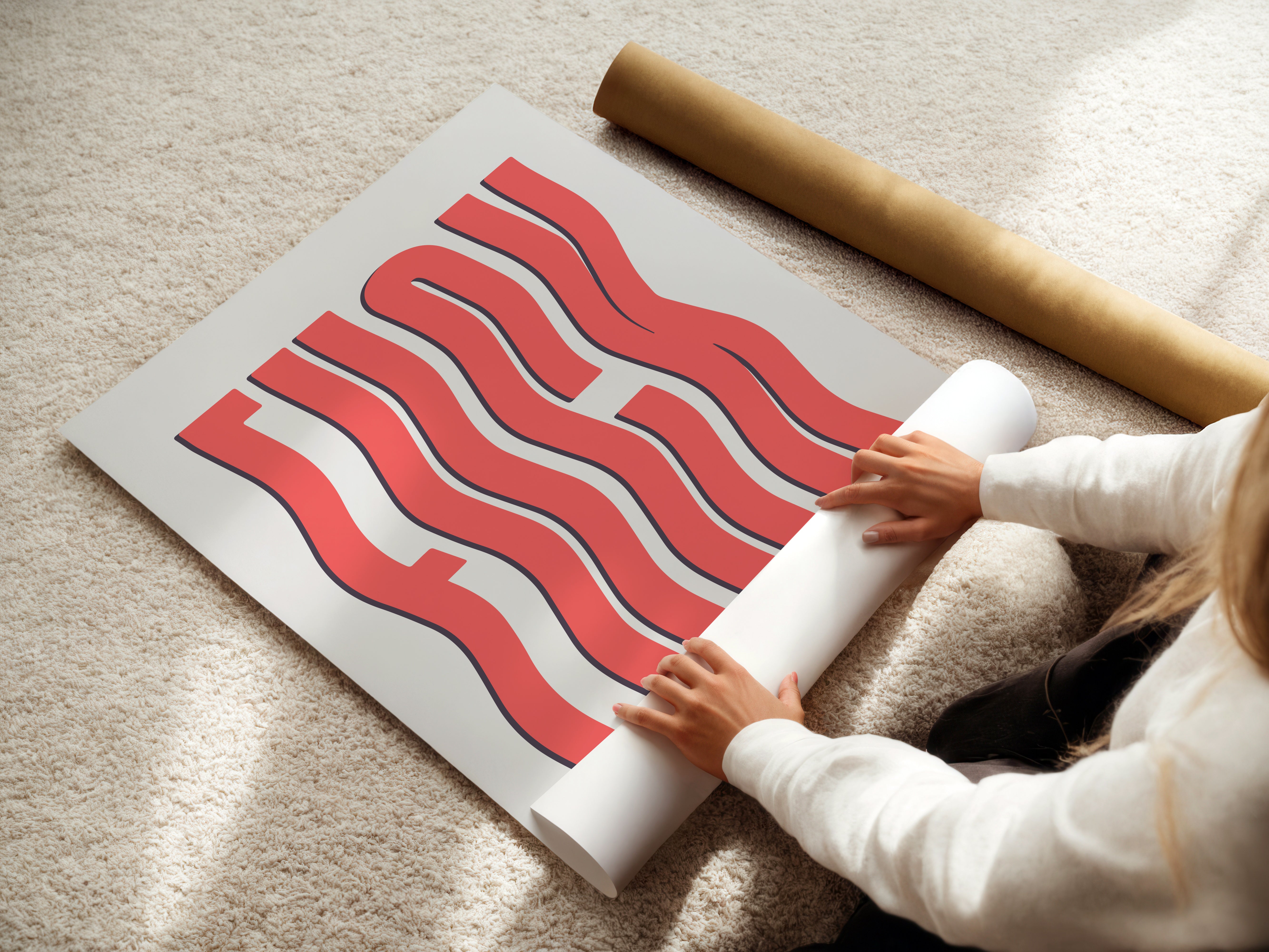 Wavy “F*CK” Statement Wall Art