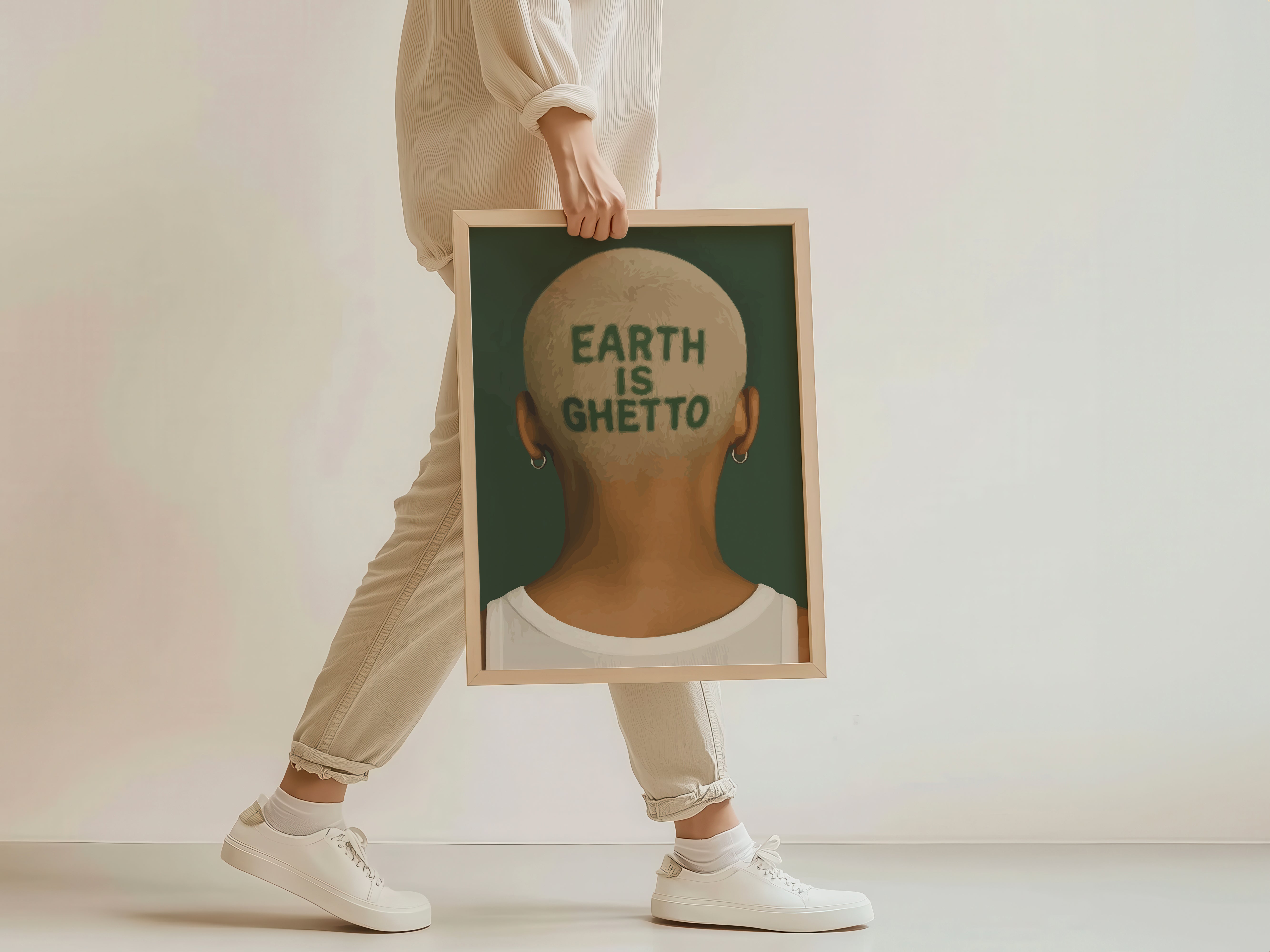 Earth Is Ghetto Poster – Bold Statement Wall Art Print