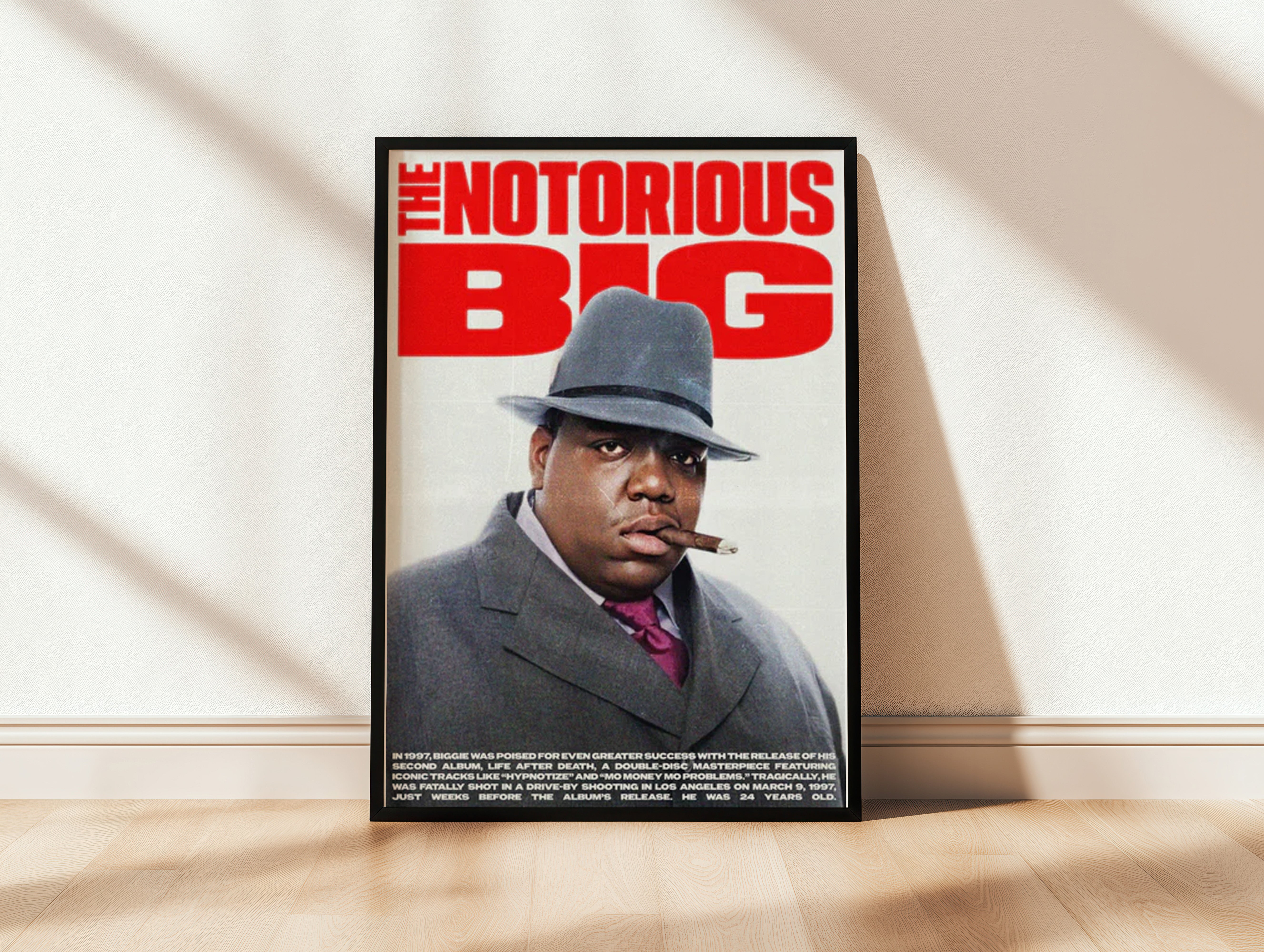 The Notorious B.I.G. Hip-Hop Tribute Typography Poster – 24posters