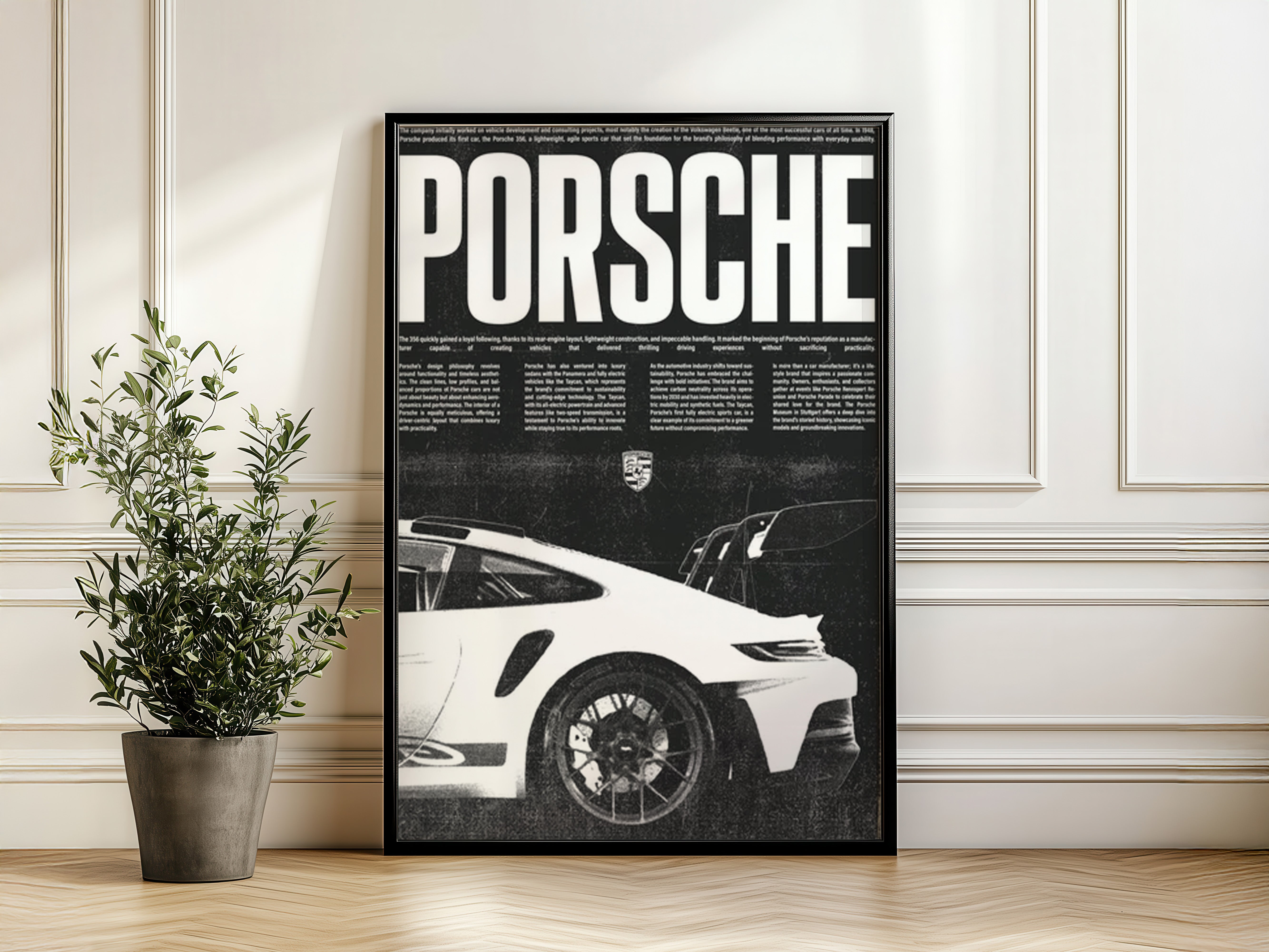 Vintage Race Car Poster - Grunge Motorsport Art