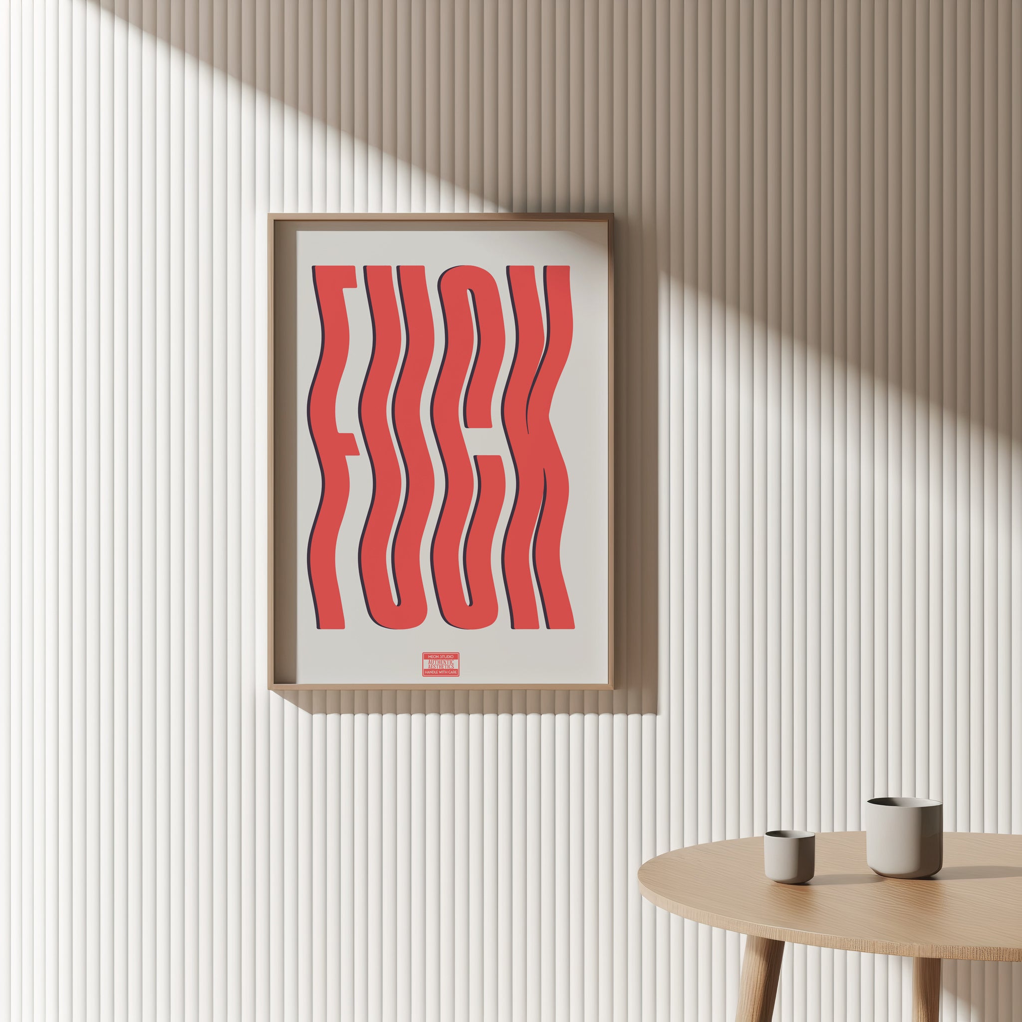Wavy “F*CK” Statement Wall Art