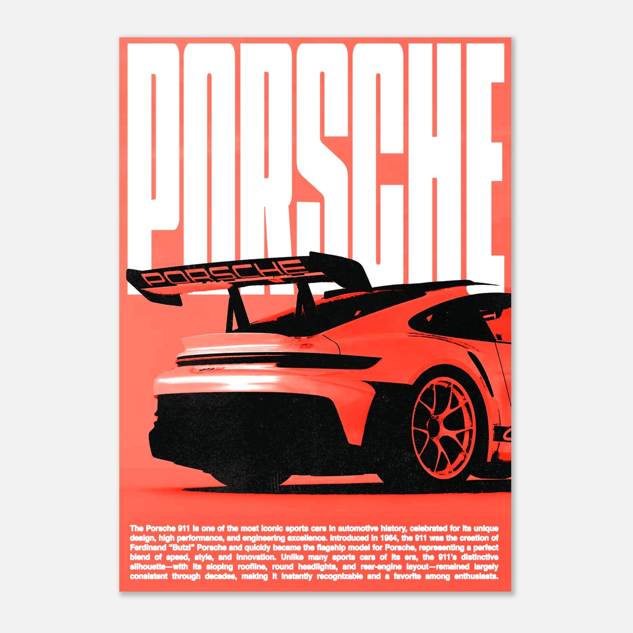 Porsche - Pink Poster
