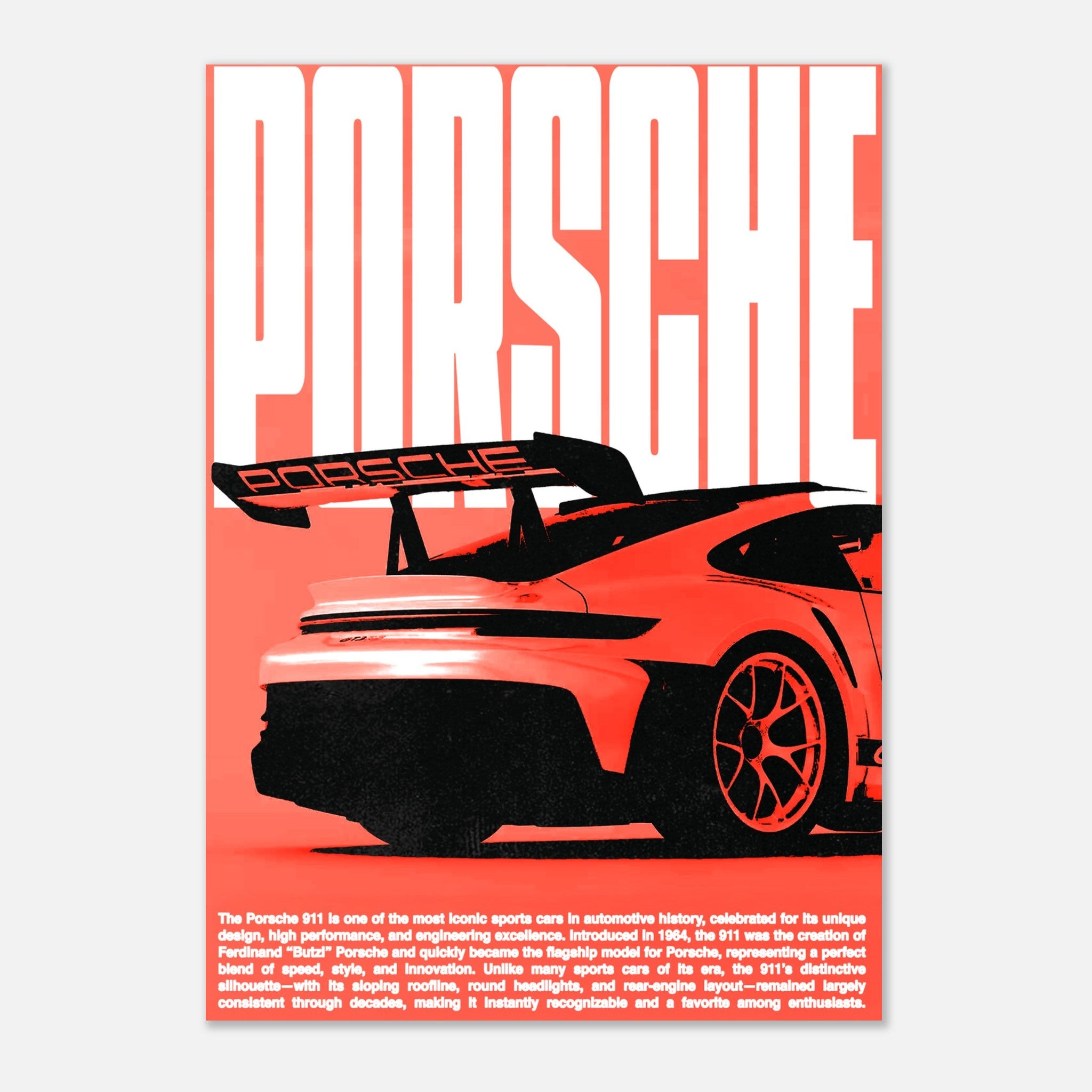 Porsche - Pink Poster