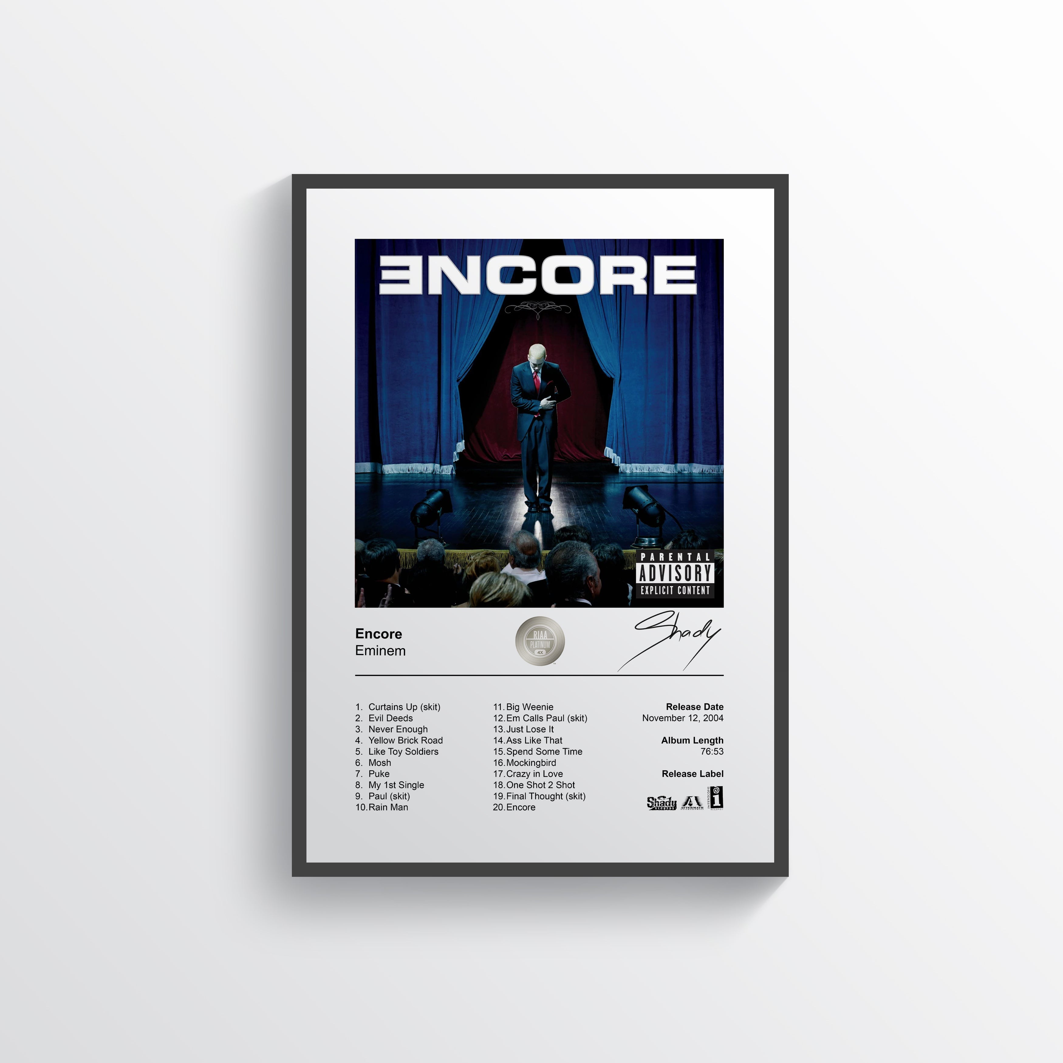 Eminem Encore Poster