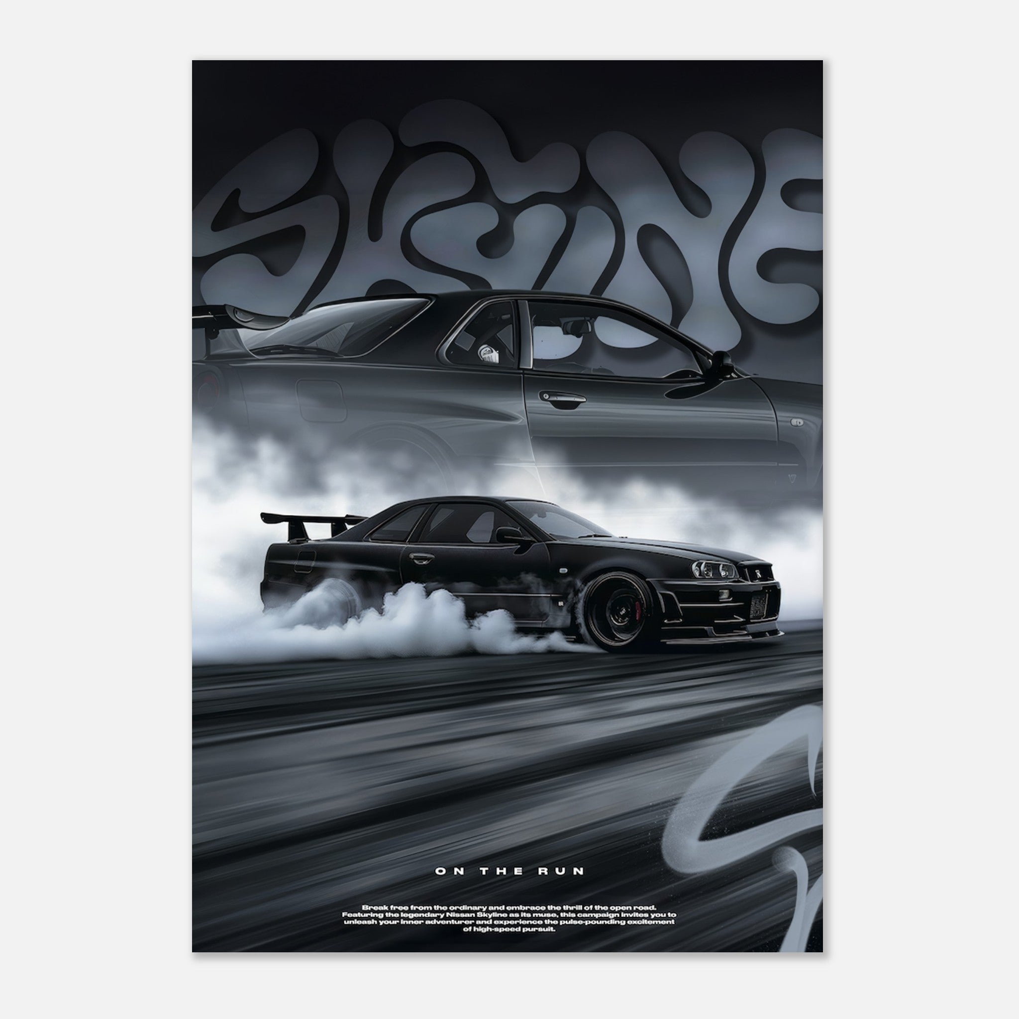Nissan Skyline - Black Poster