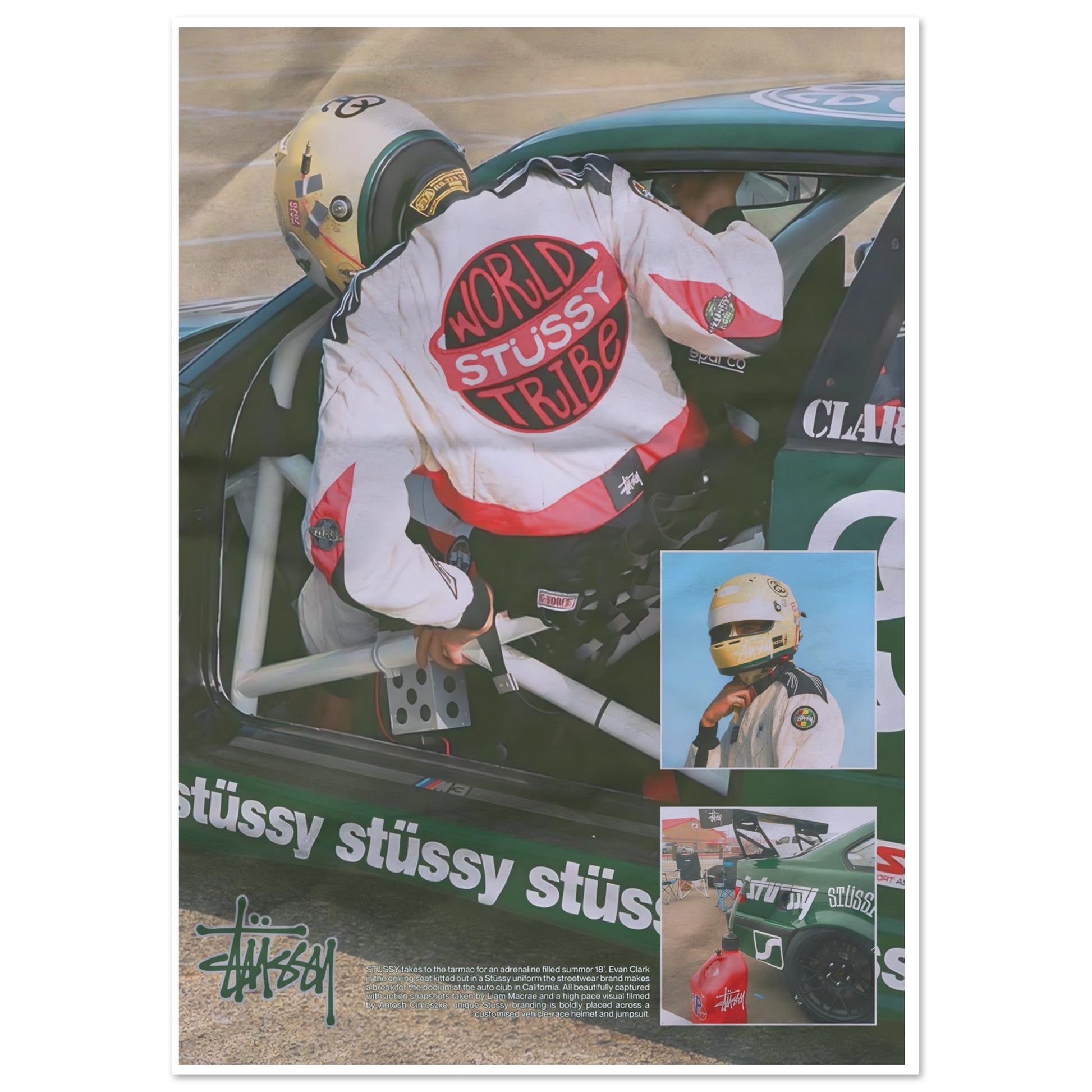 Stussy Race Car Poster – High-Quality Semi-Glossy Art Print