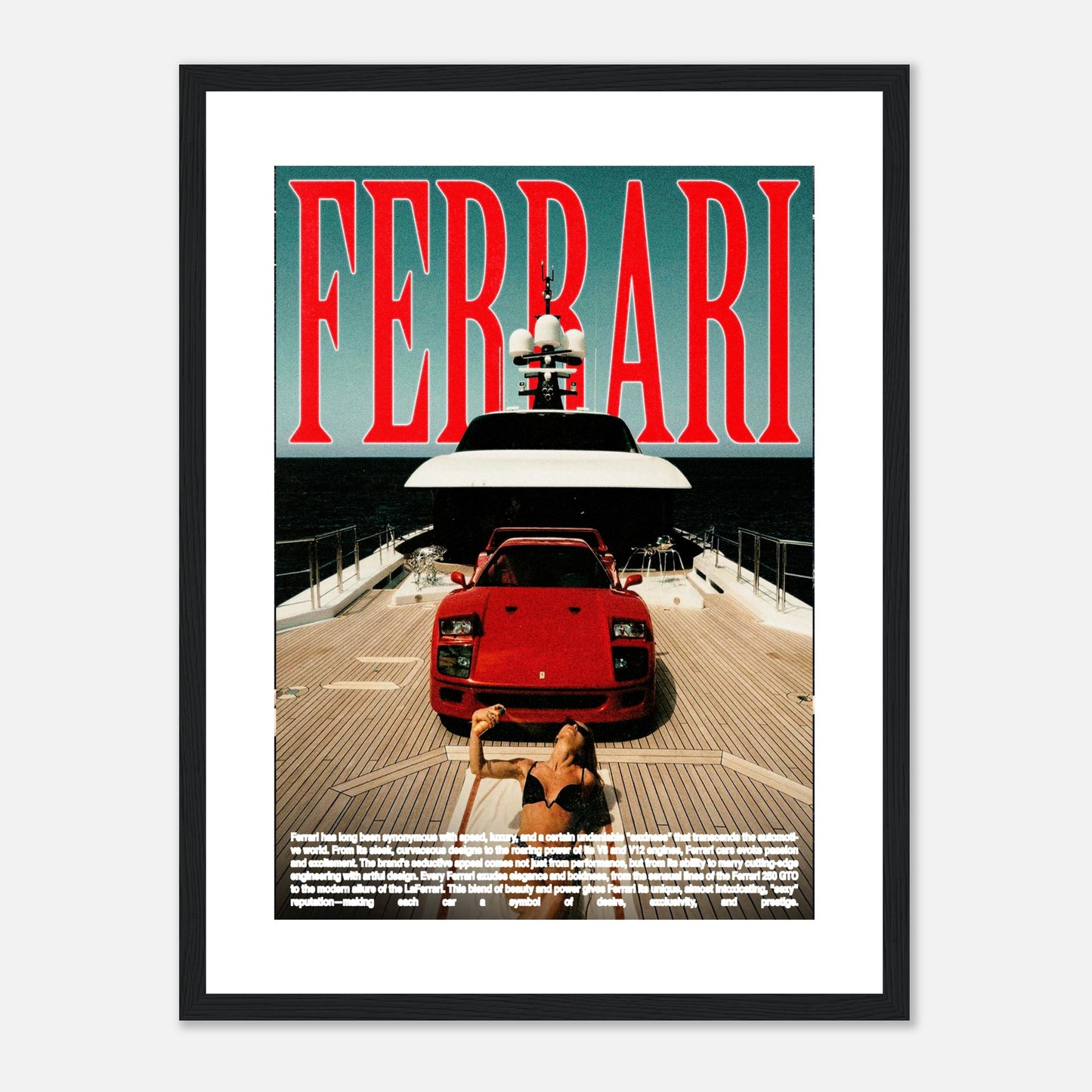 Ferrari x Yacht Poster