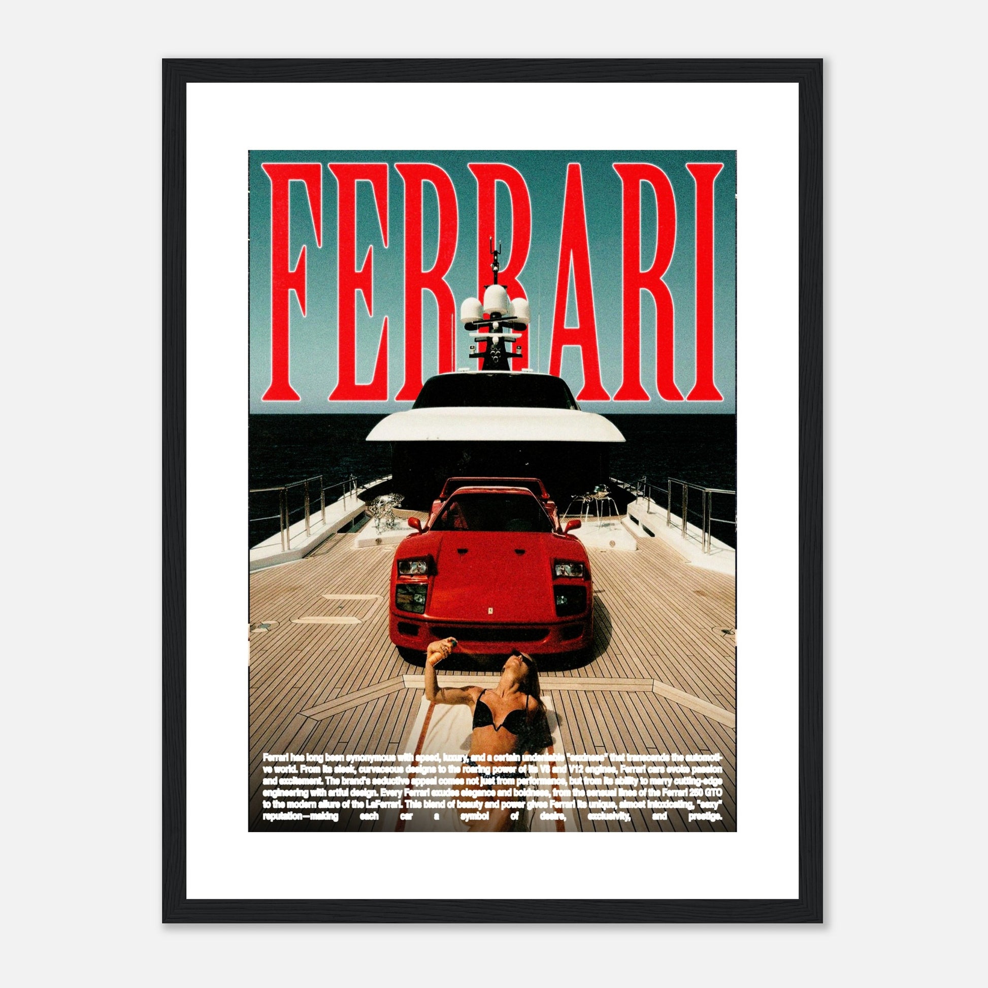 Ferrari x Yacht Poster