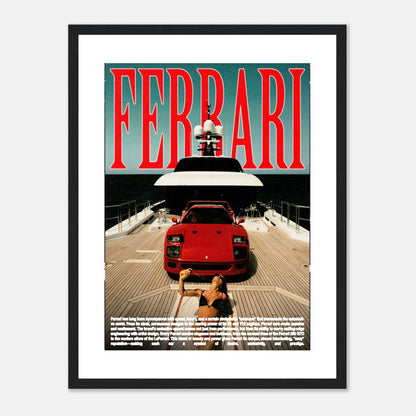 Ferrari x Yacht Poster