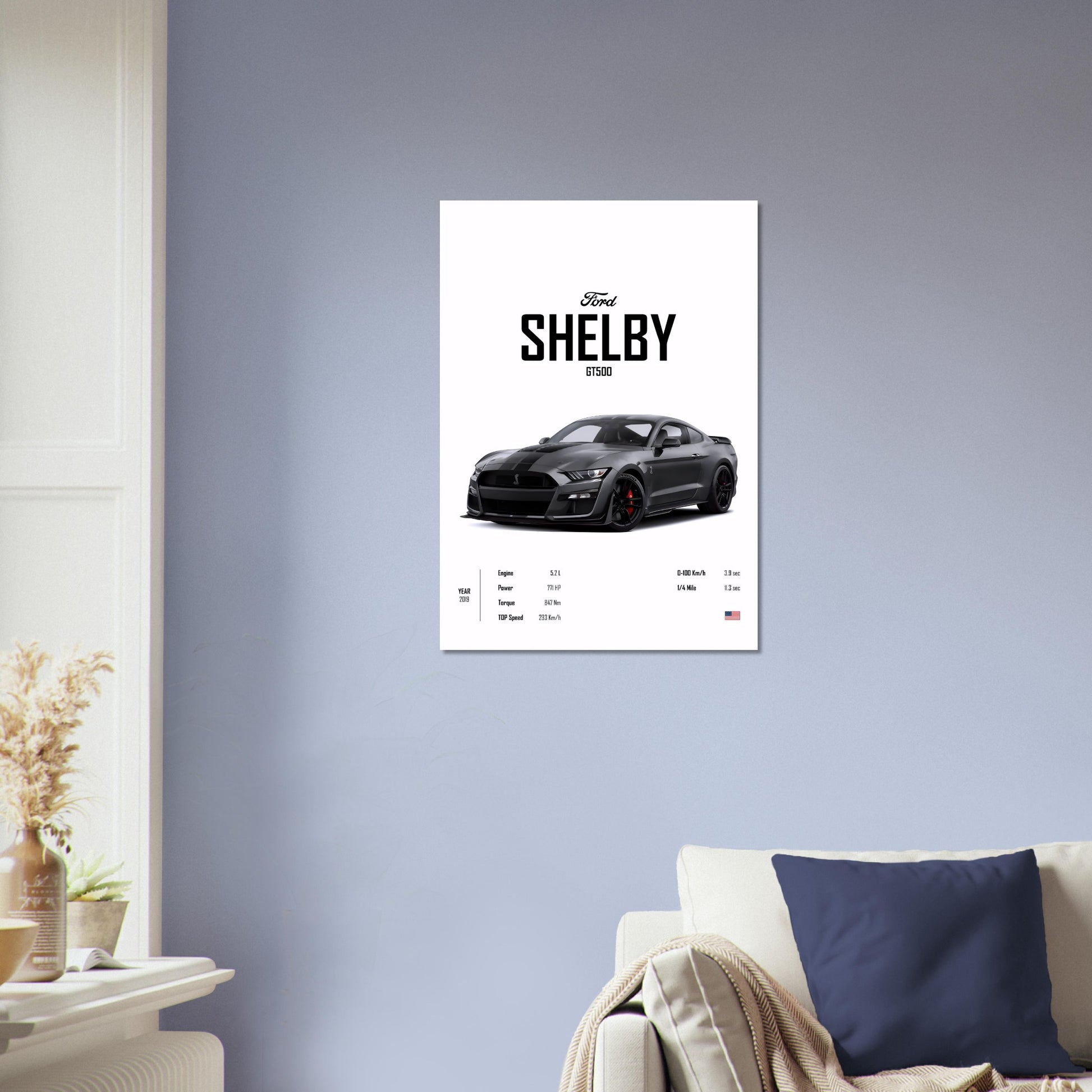 Shelby GT500 Wall Art – Bold Tribute to American Horsepower