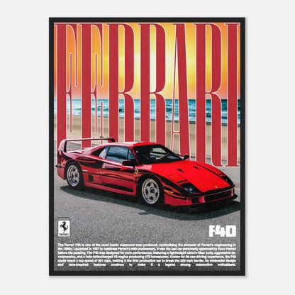 Ferrari Sunset Poster