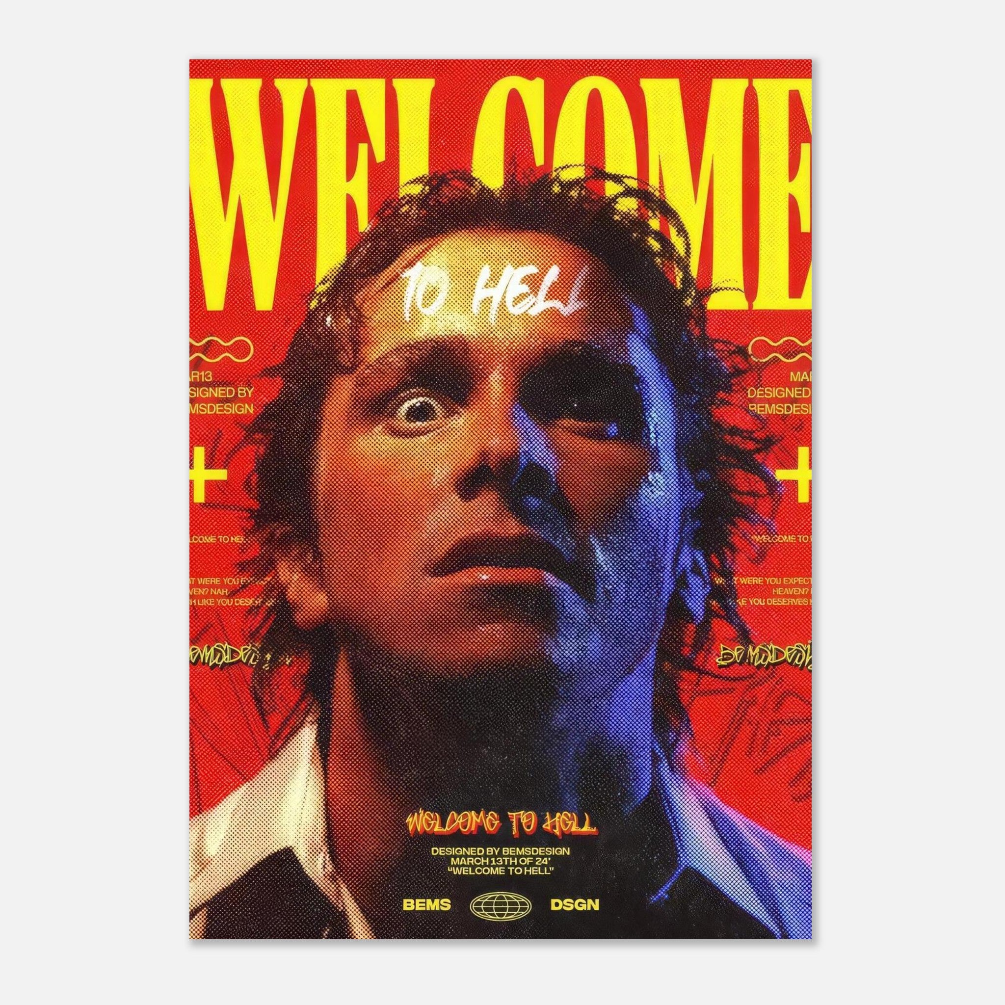 Welcome to Hell Horror Halftone Punk Poster – 24posters