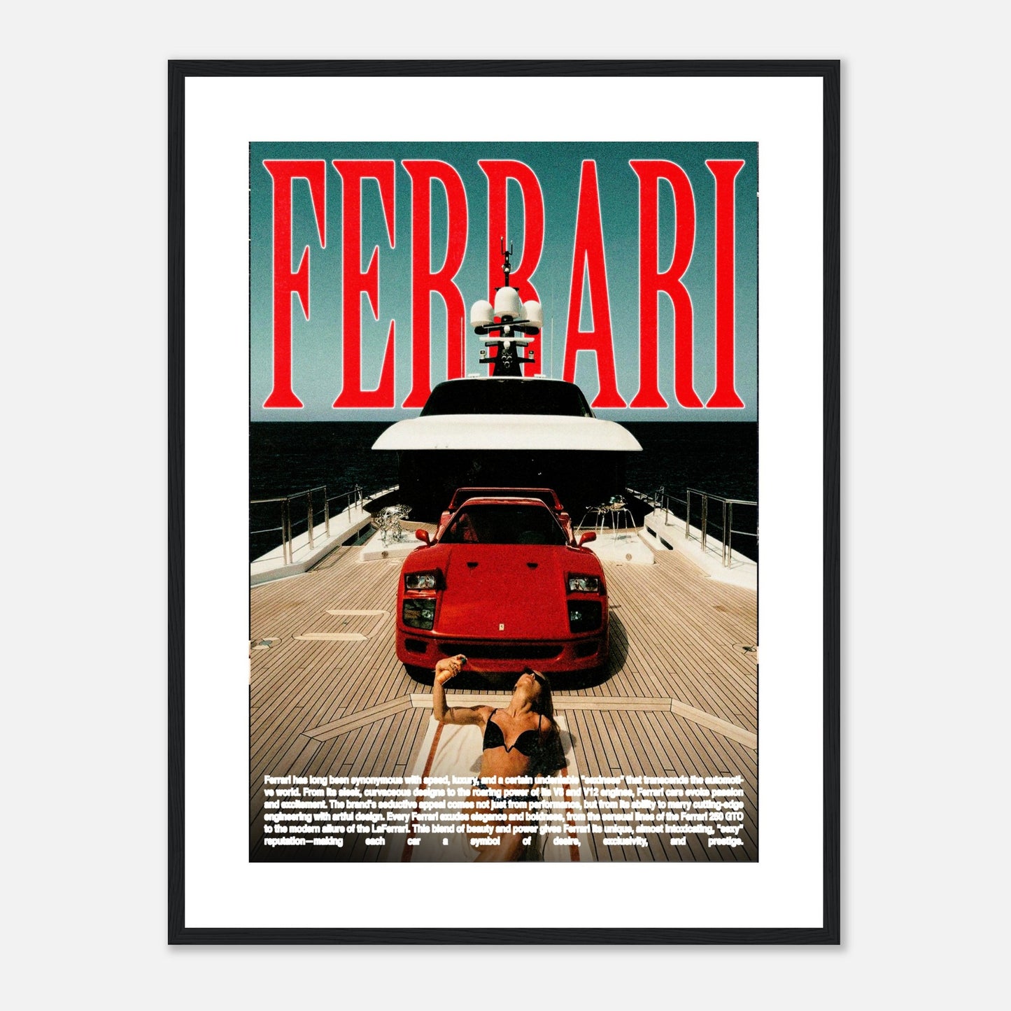 Ferrari x Yacht Posters