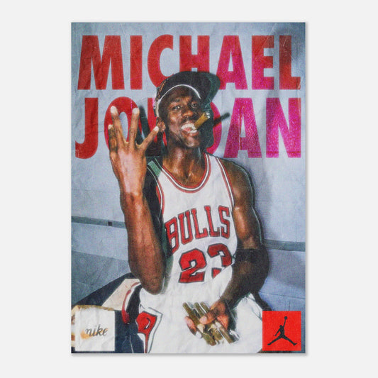 Michael Jordan 4 Rings Poster