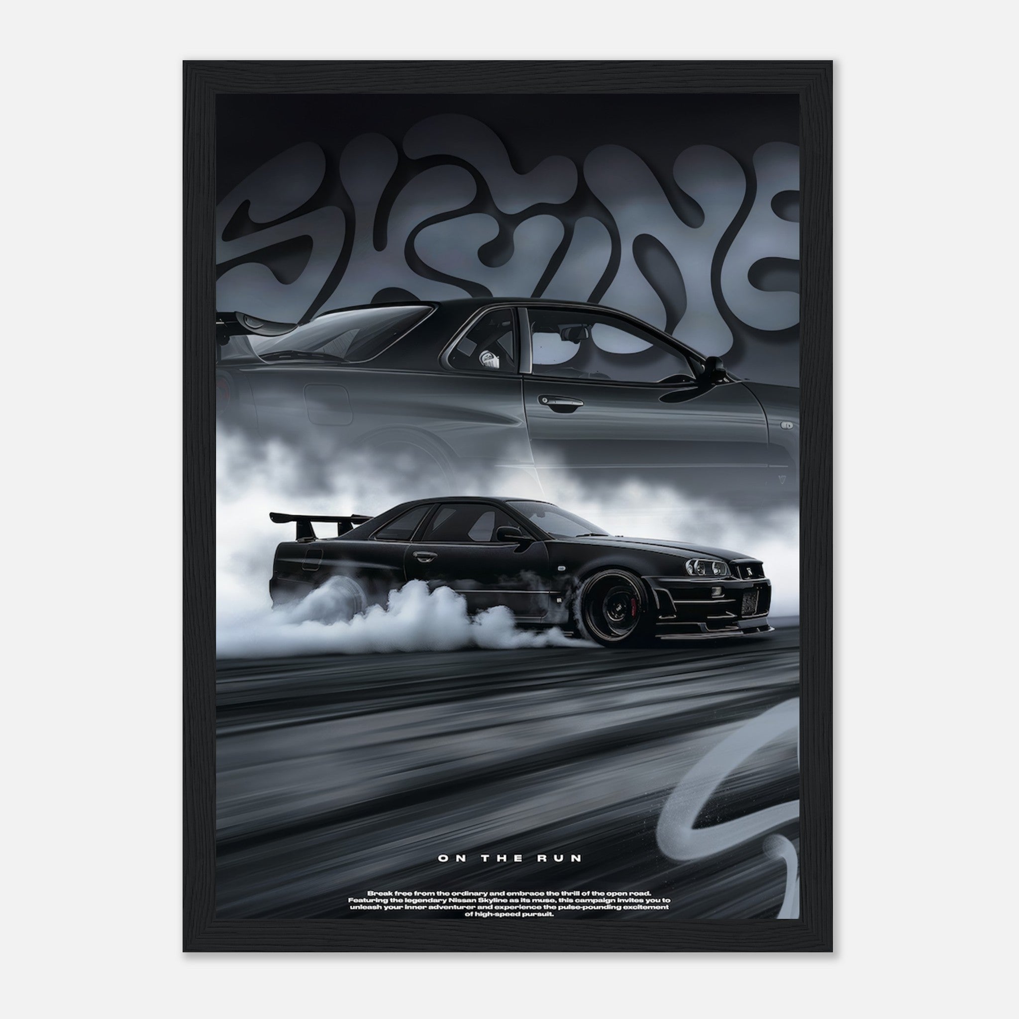Nissan Skyline - Black Poster