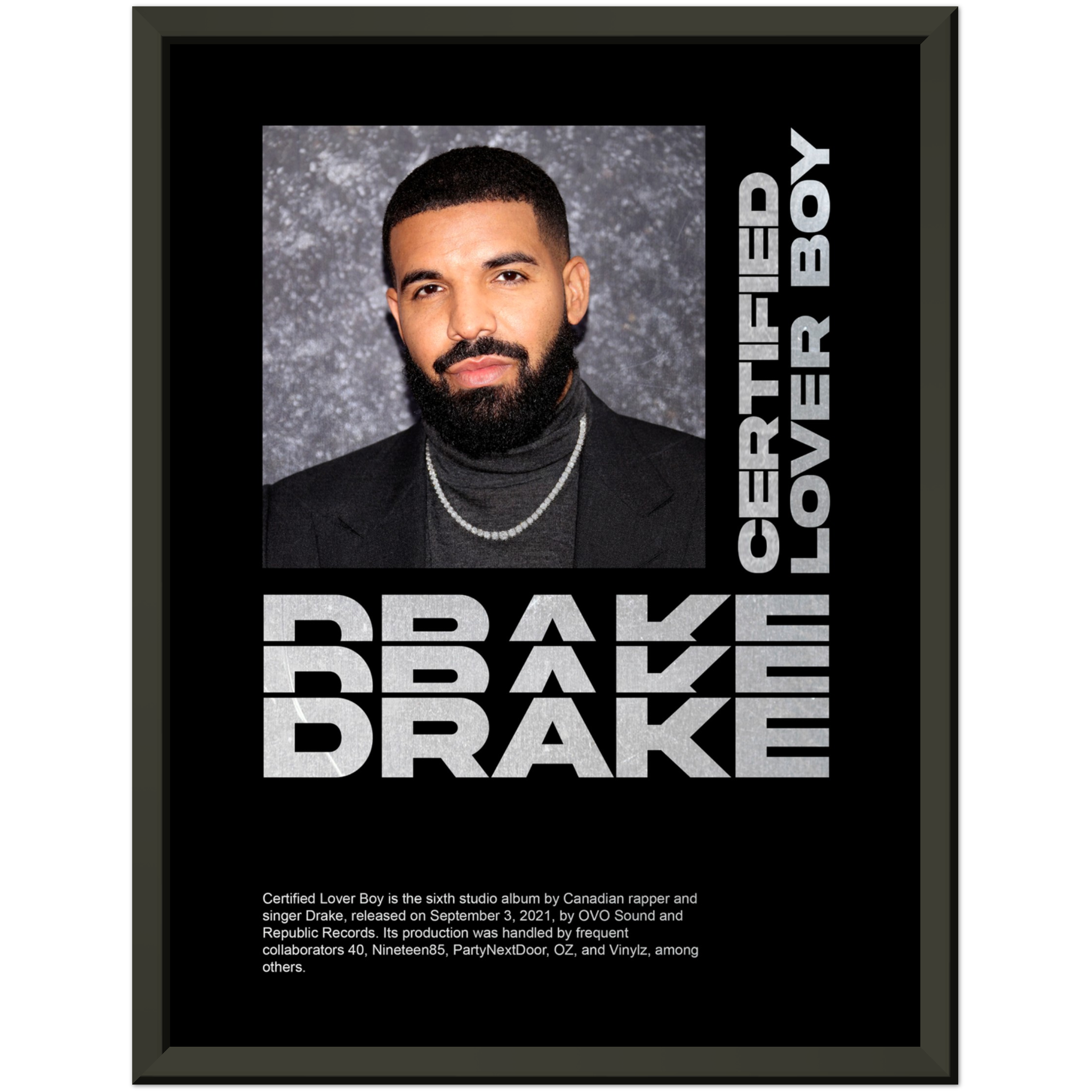 Drake Certified Lover Boy Poster 24posters Hip Hop  Streetart Prints –  24POSTERS