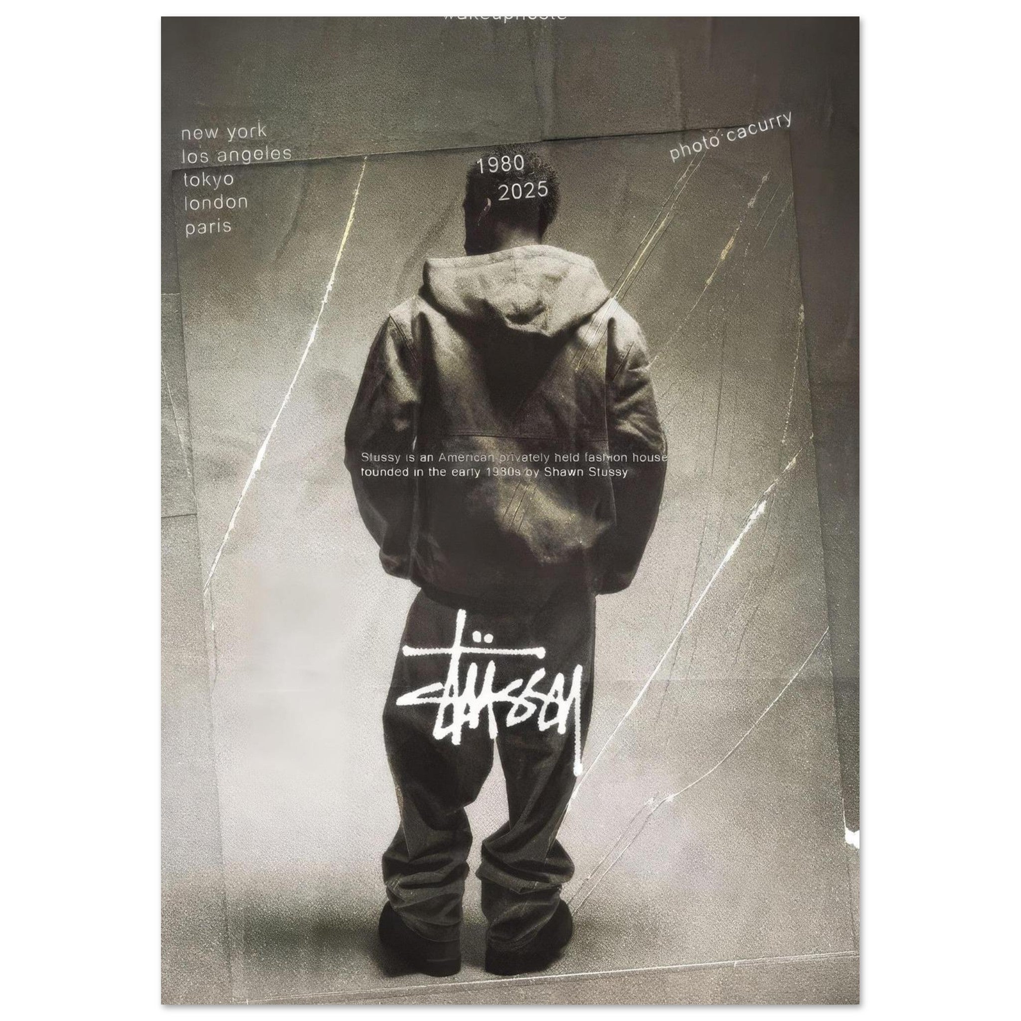 Monochrome Stüssy Streetwear Graffiti Typography Poster – 24posters