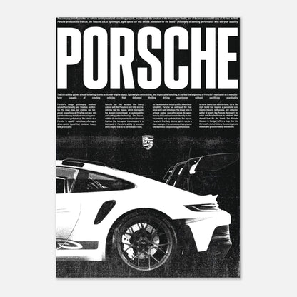 Porsche B&W Poster