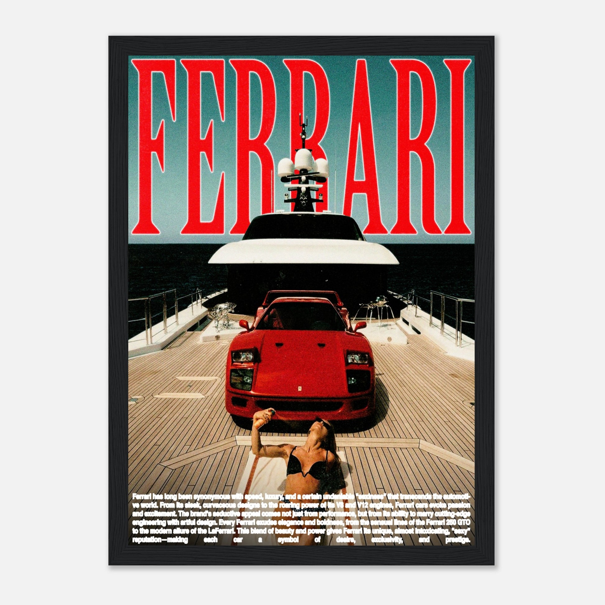 Ferrari x Yacht Poster