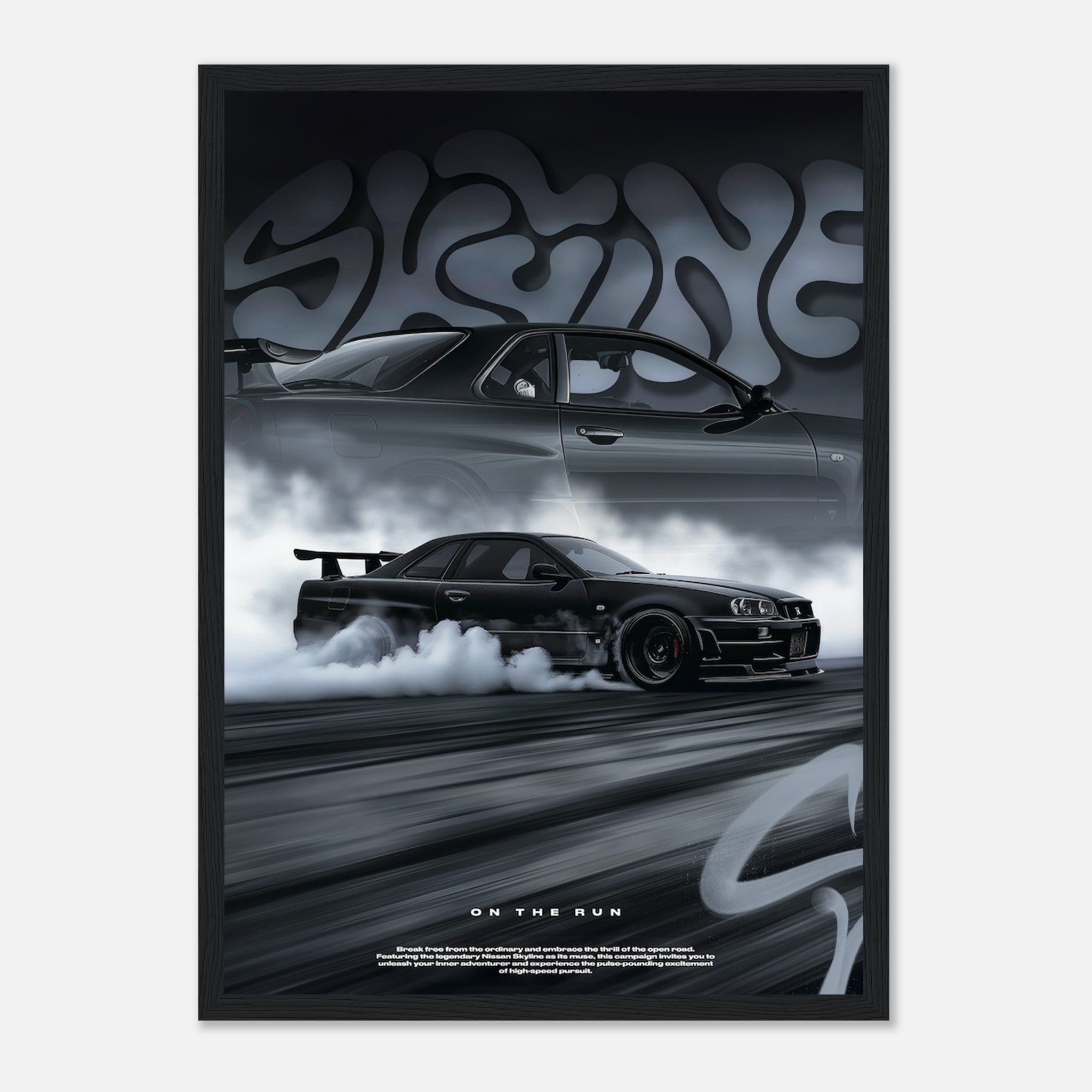 Nissan Skyline - Black Poster
