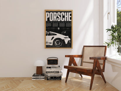 Vintage Race Car Poster - Grunge Motorsport Art