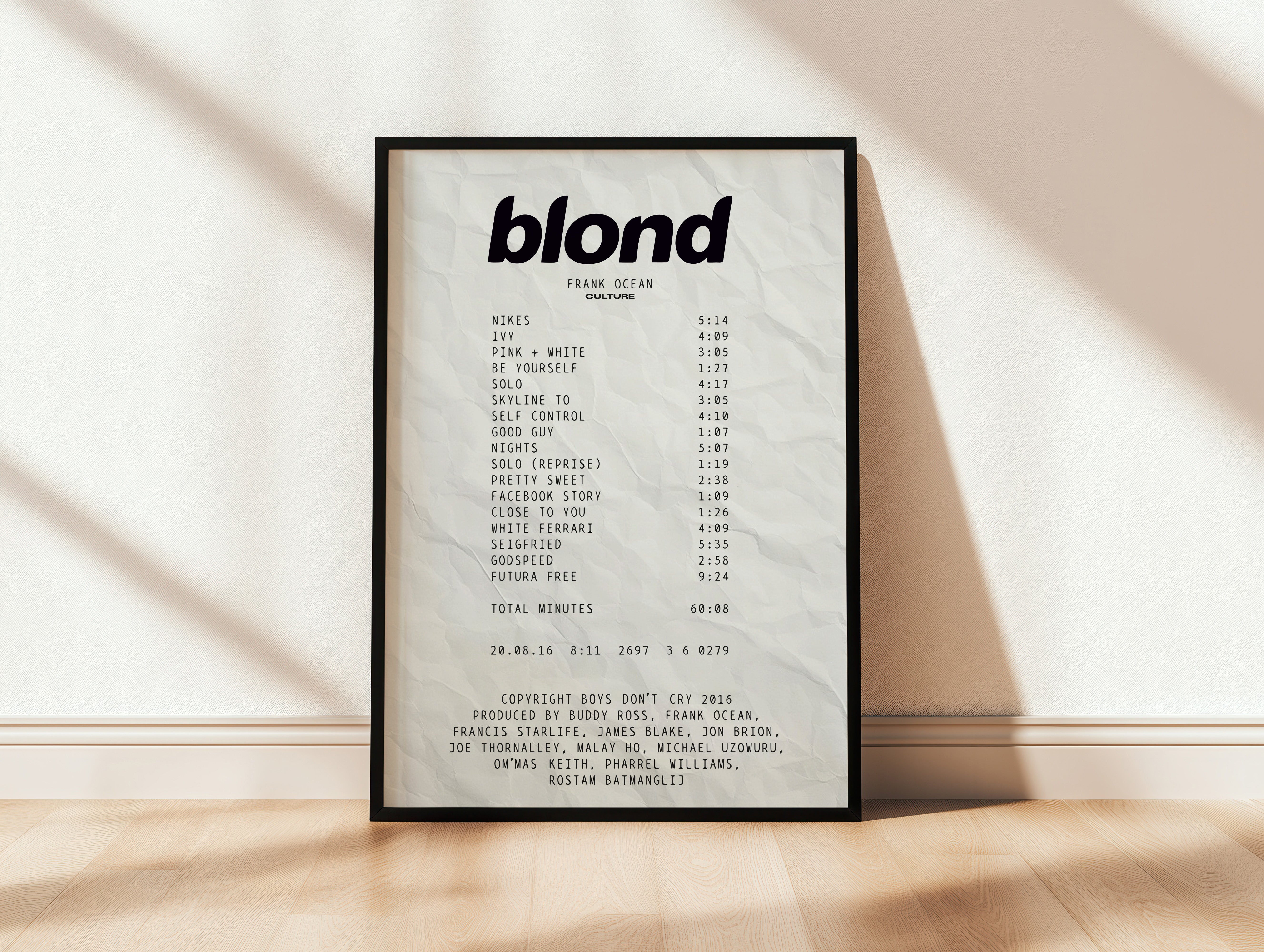 Blond Receipt Poster