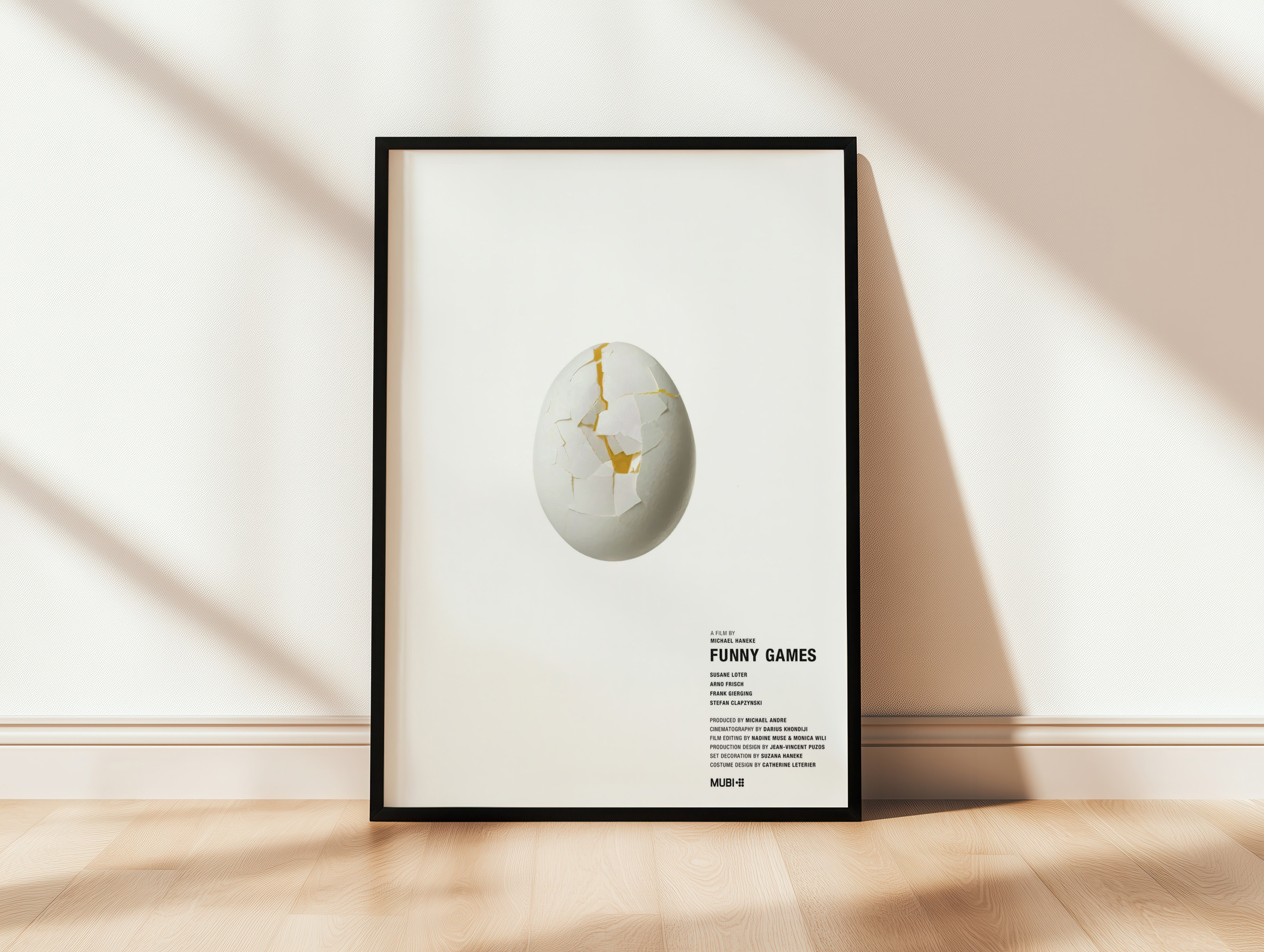 Funny Games Minimalist Egg Crack Movie Poster – 24posters