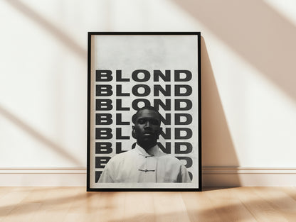 Blond Poster – Minimalist Black & White Design