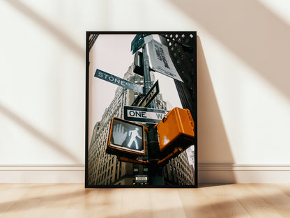 Stone Street NYC Poster – Urban Cityscape Wall Art