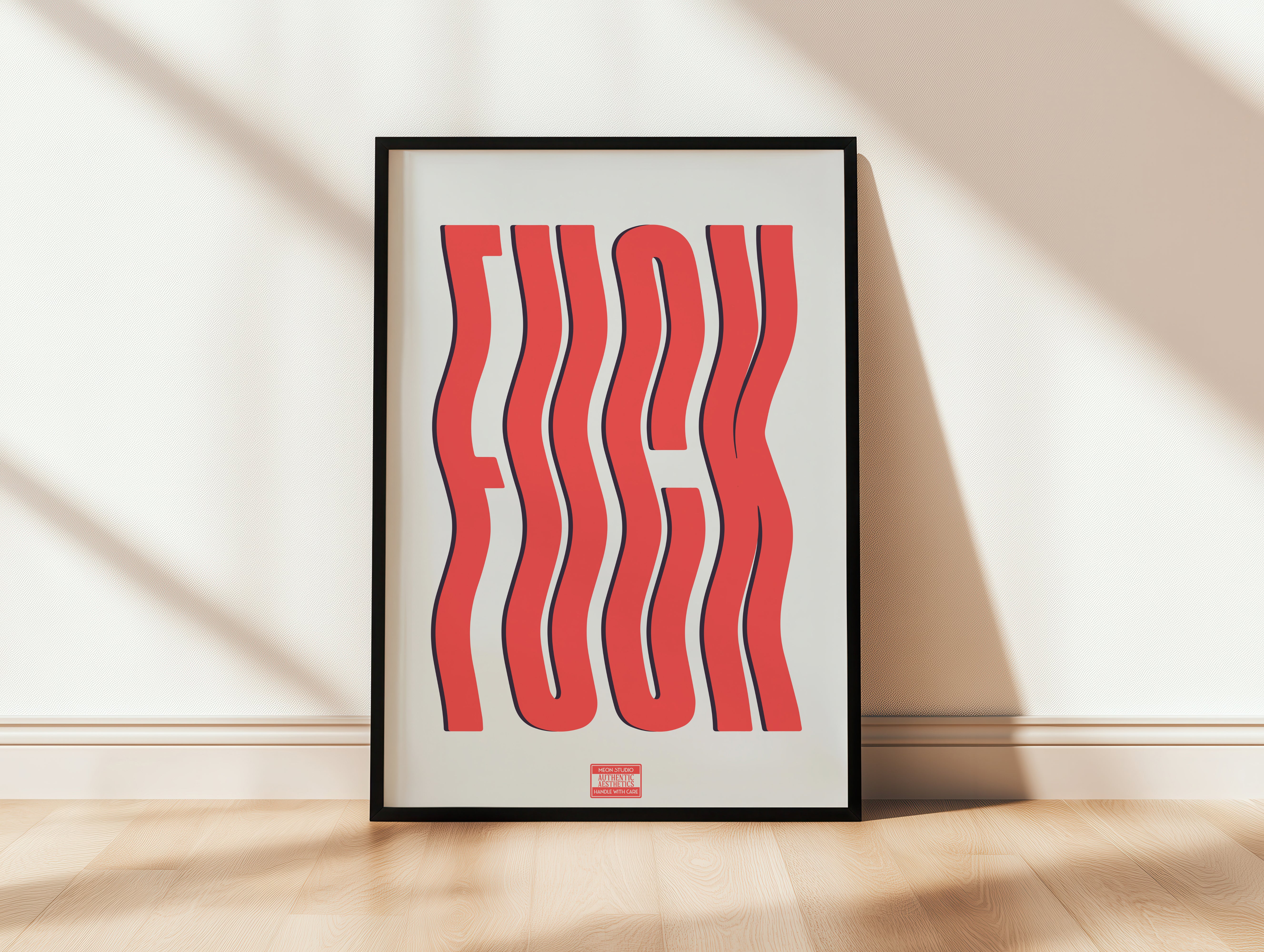 Wavy “F*CK” Statement Wall Art