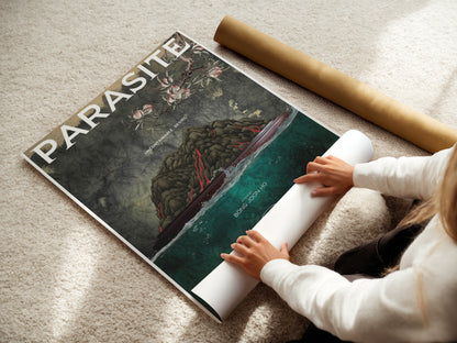 Parasite Movie Poster | Bong Joon Ho Minimalist Film Art Print | Oscar Winner Korean Cinema Decor