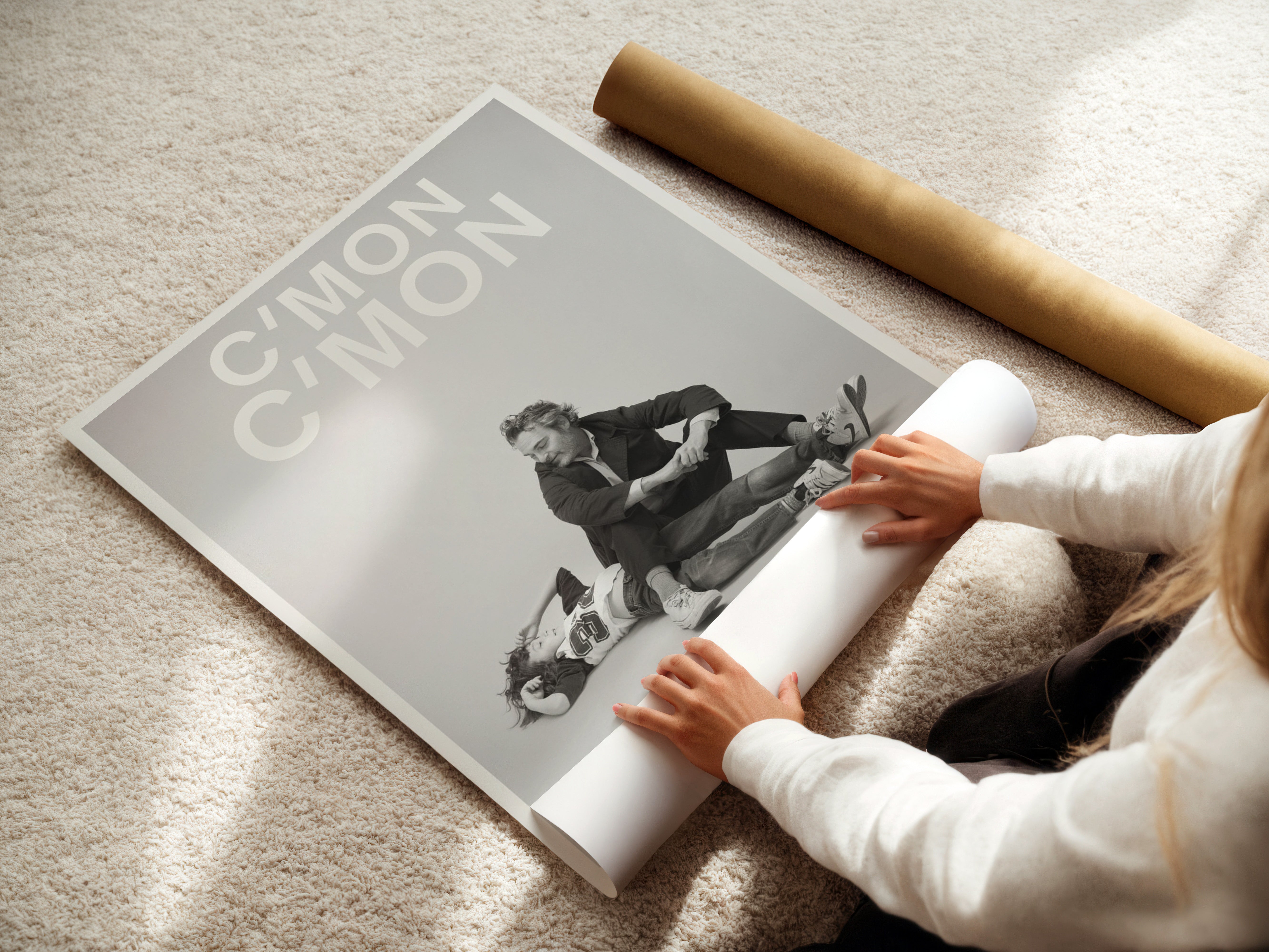 C’mon C’mon White Minimalist Poster
