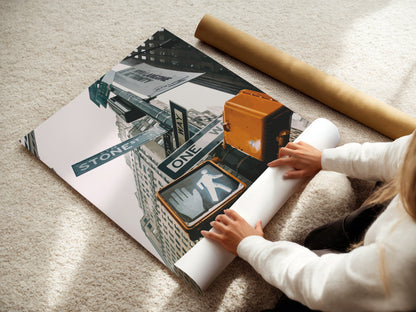 Stone Street NYC Poster – Urban Cityscape Wall Art