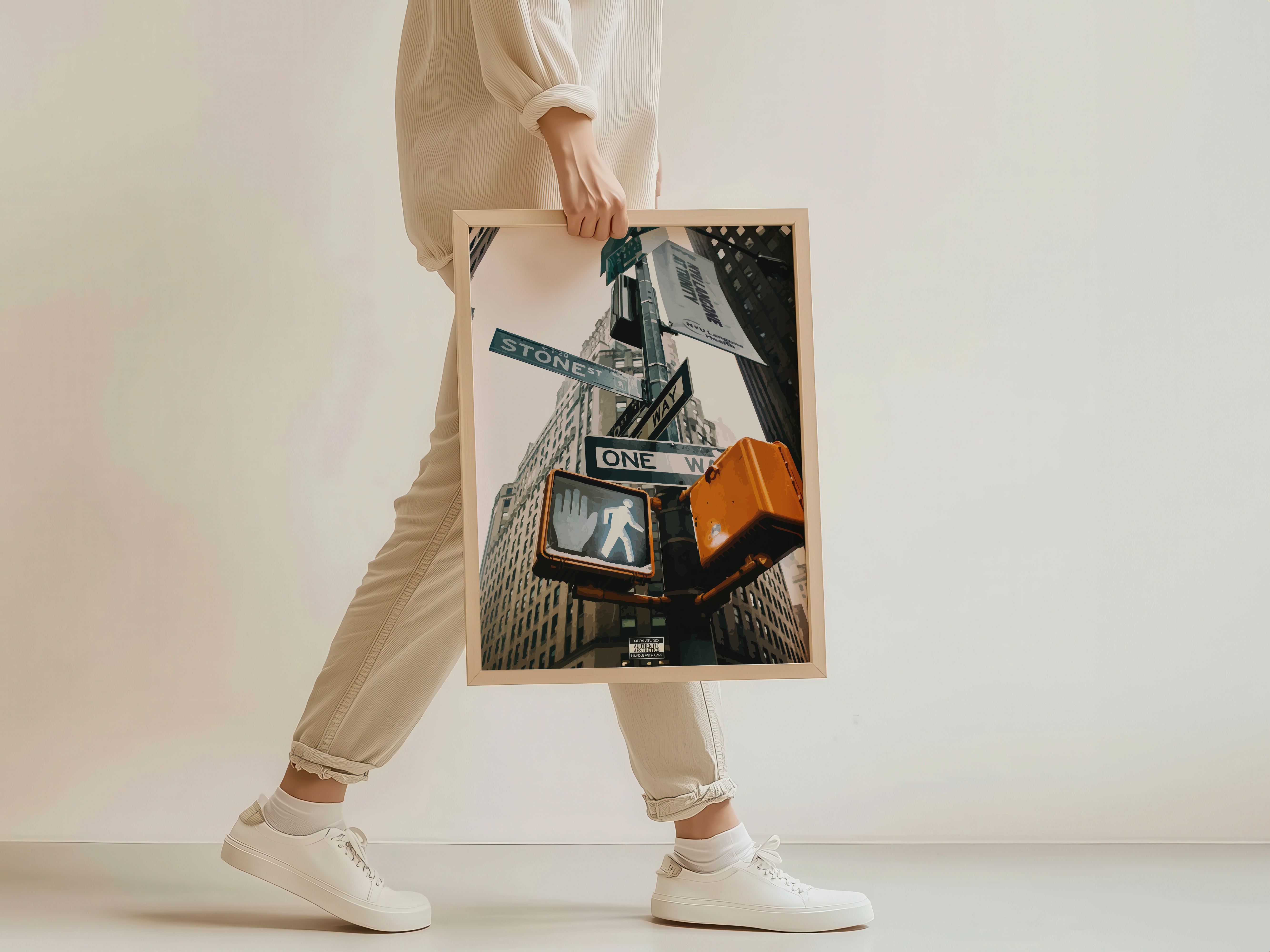 Stone Street NYC Poster – Urban Cityscape Wall Art