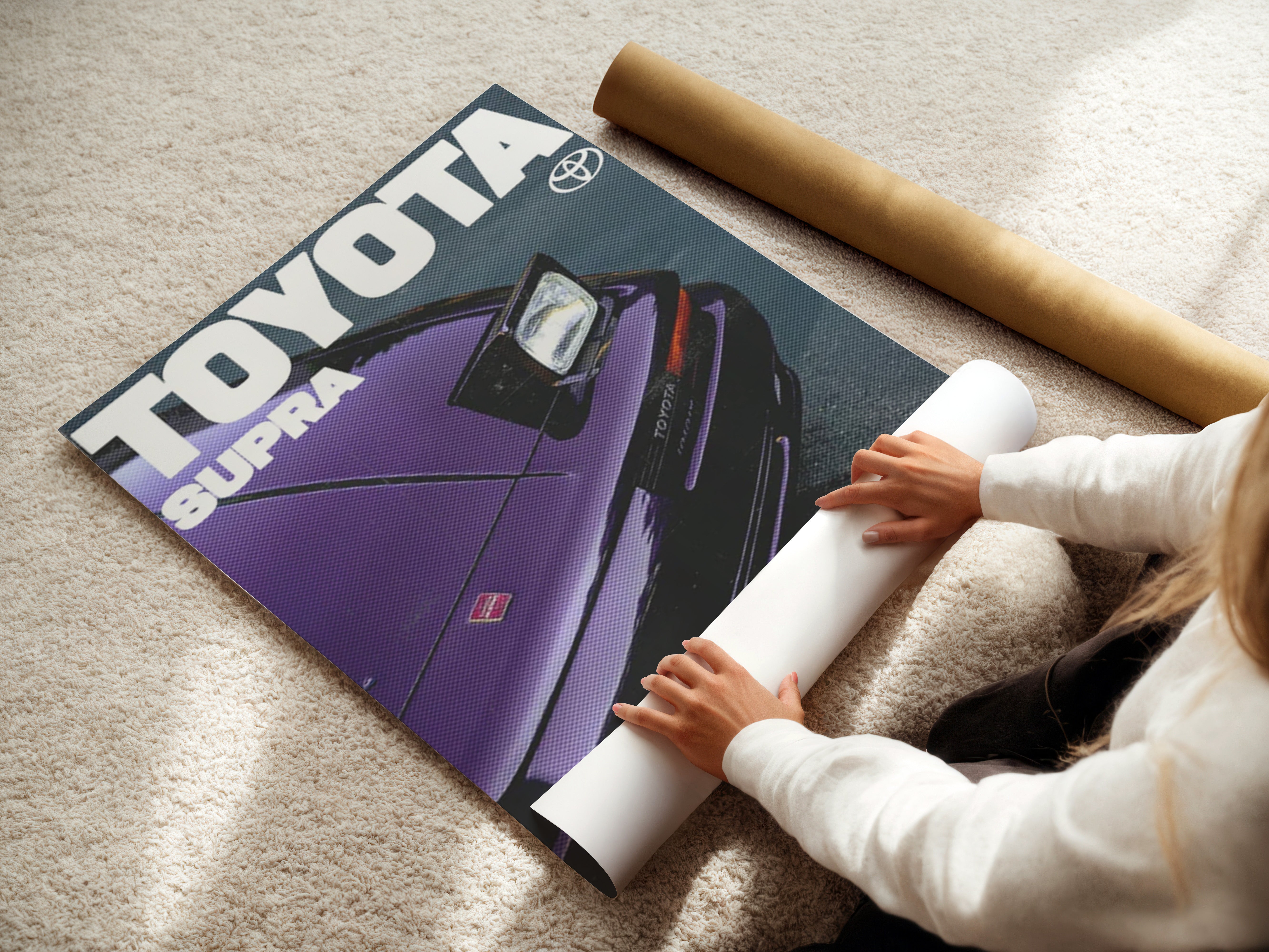 Purple Toyota Supra Pop-Up Headlight Poster – 24posters