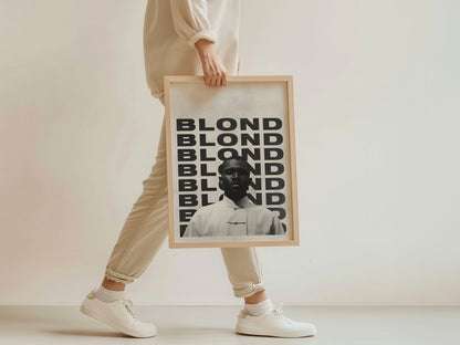 Blond Poster – Minimalist Black & White Design