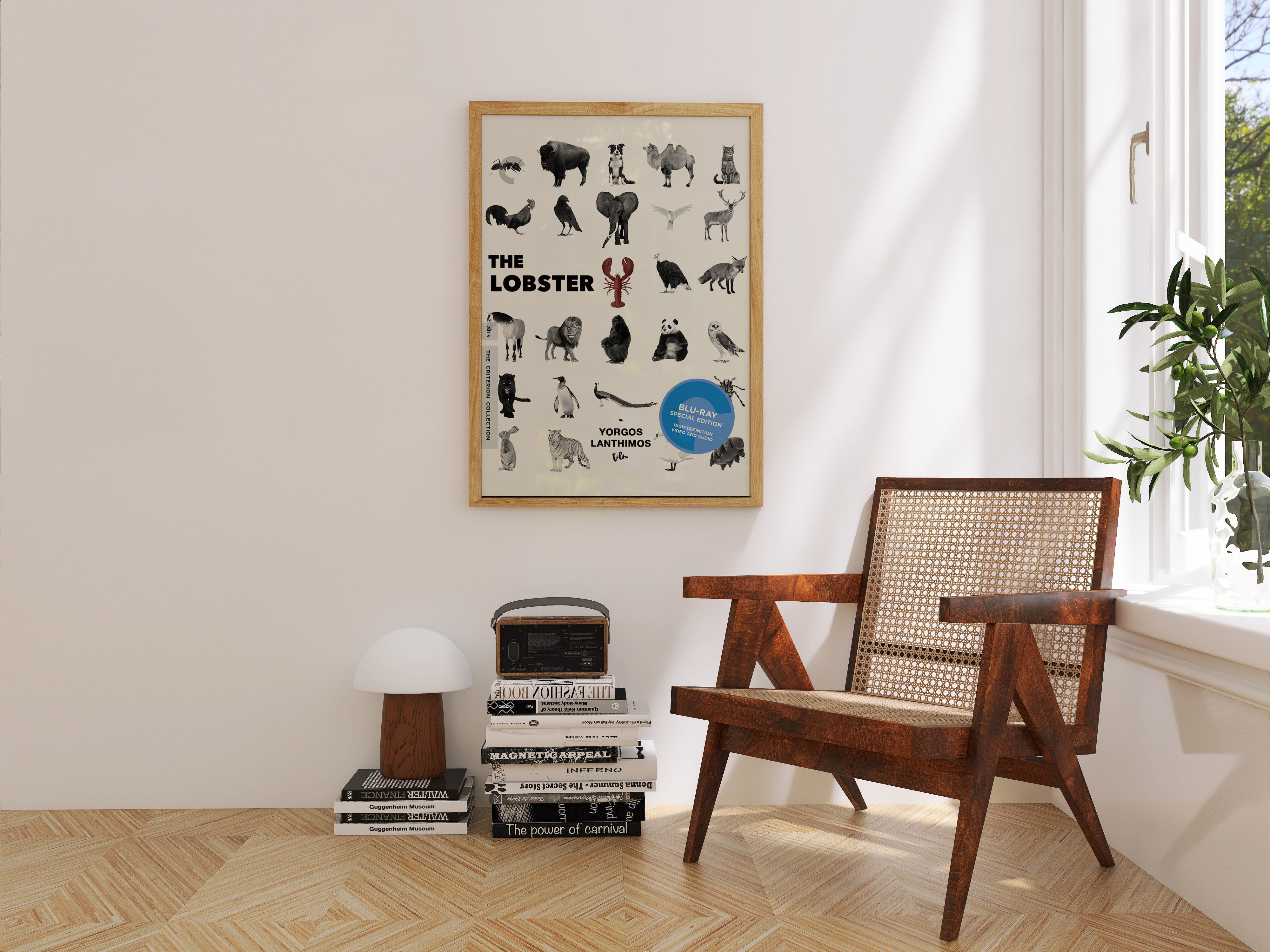 The Lobster Minimalist Animal Grid Poster (Criterion Style
