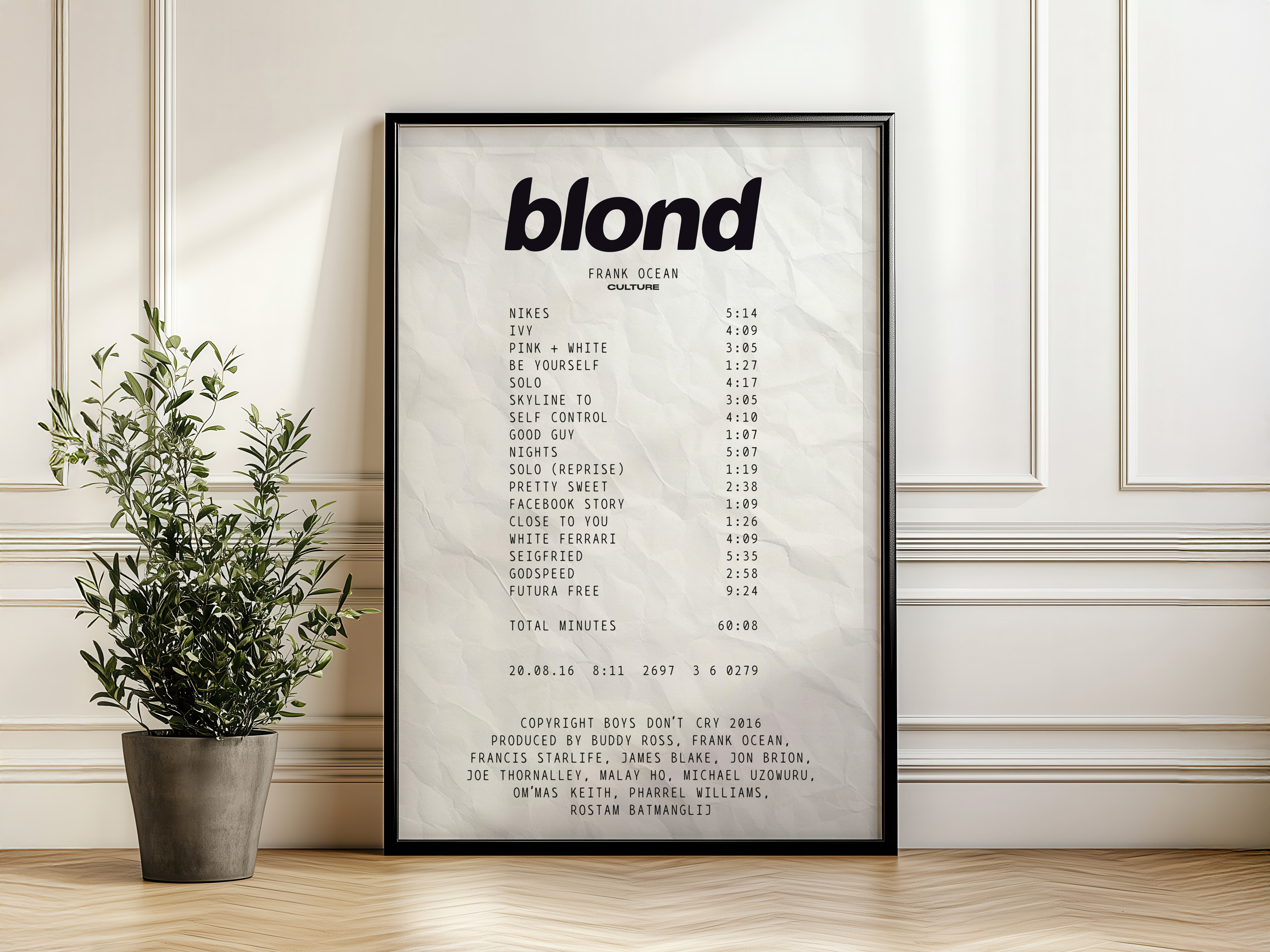 Blond Receipt Poster