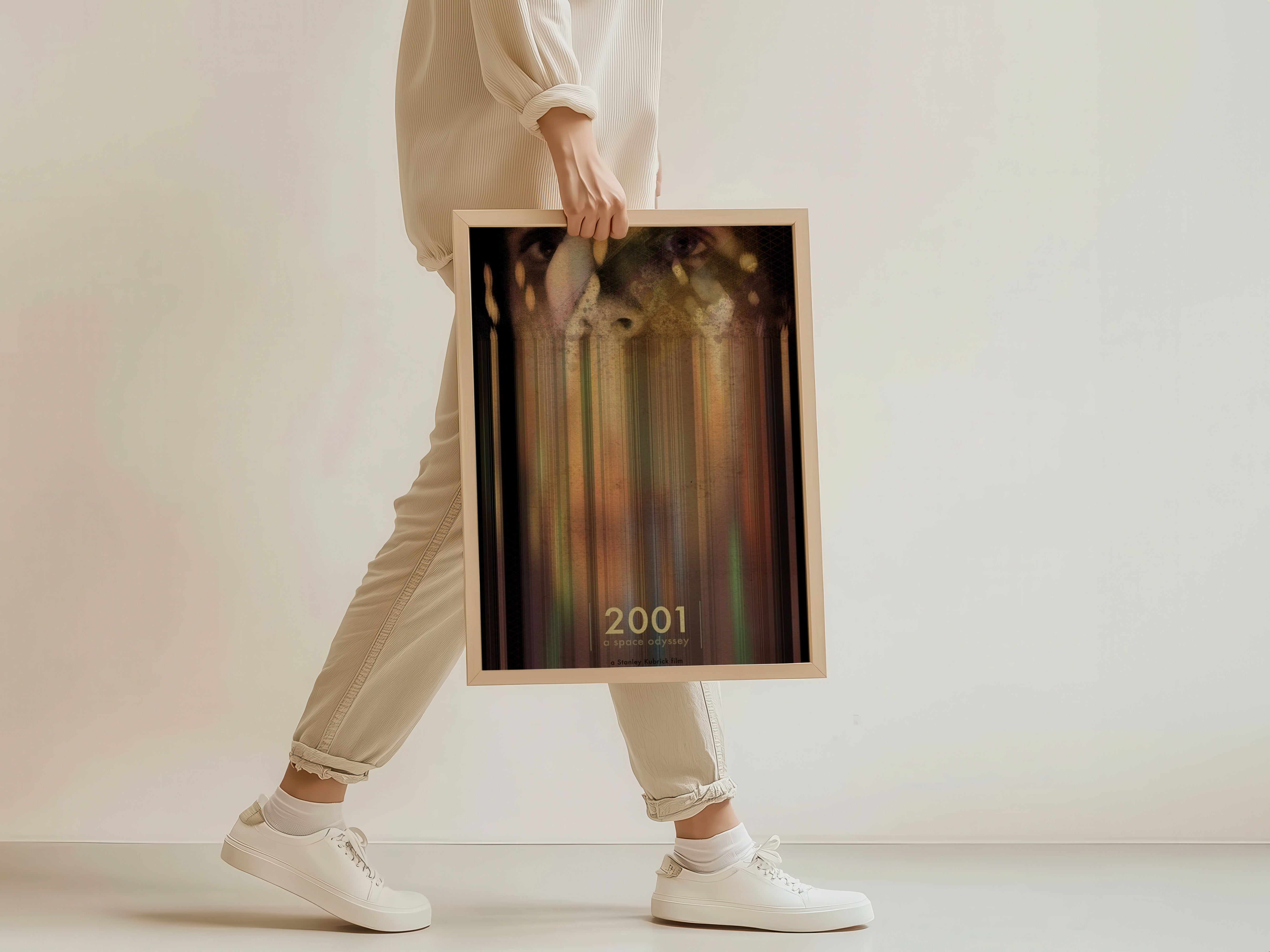 Abstract Glitch Art “2001: A Space Odyssey” Poster – 24posters