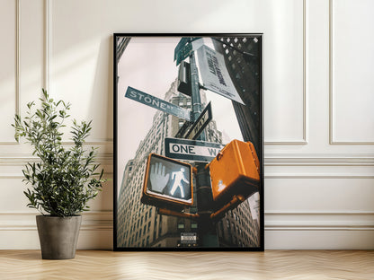 Stone Street NYC Poster – Urban Cityscape Wall Art