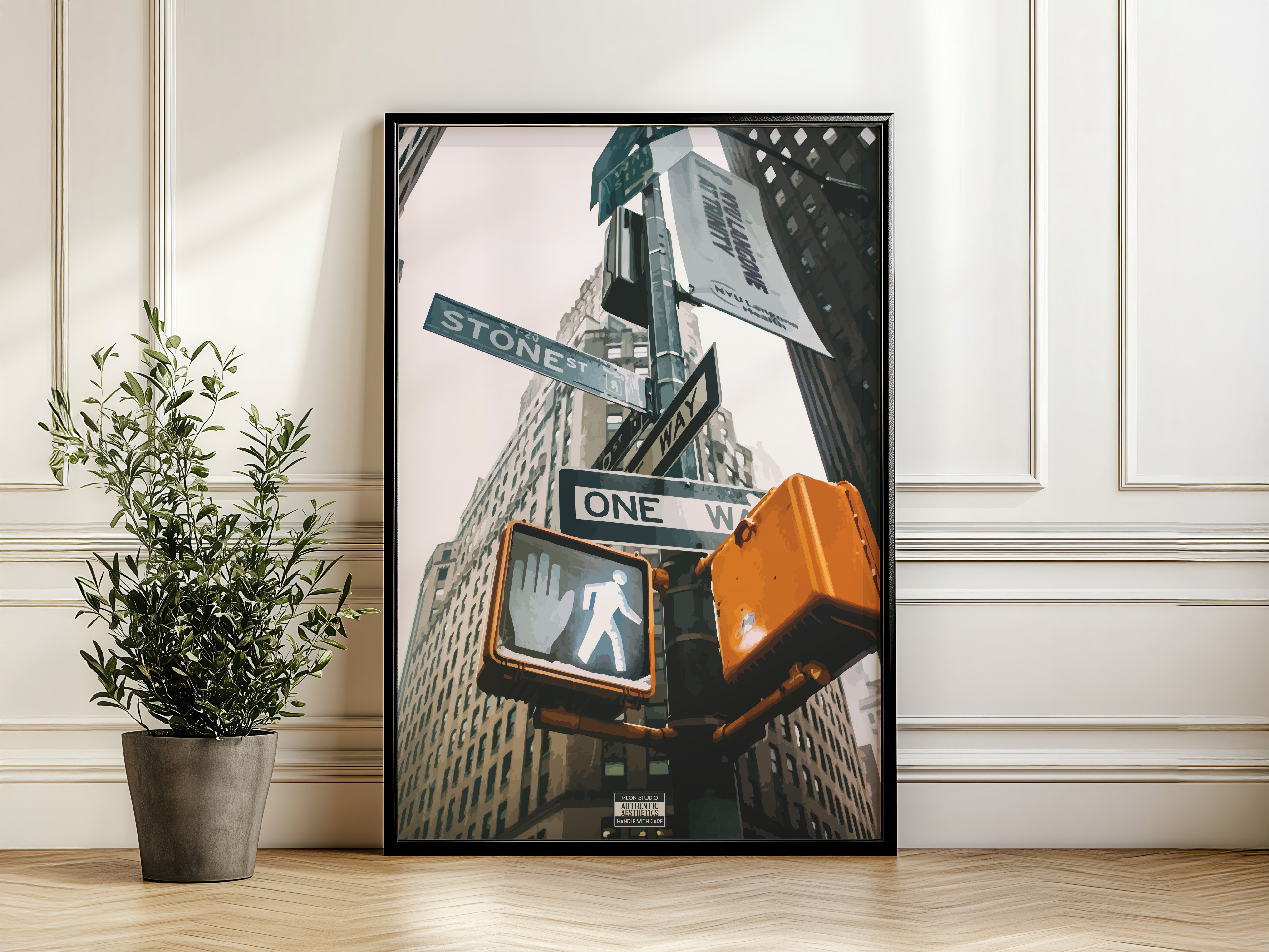 Stone Street NYC Poster – Urban Cityscape Wall Art