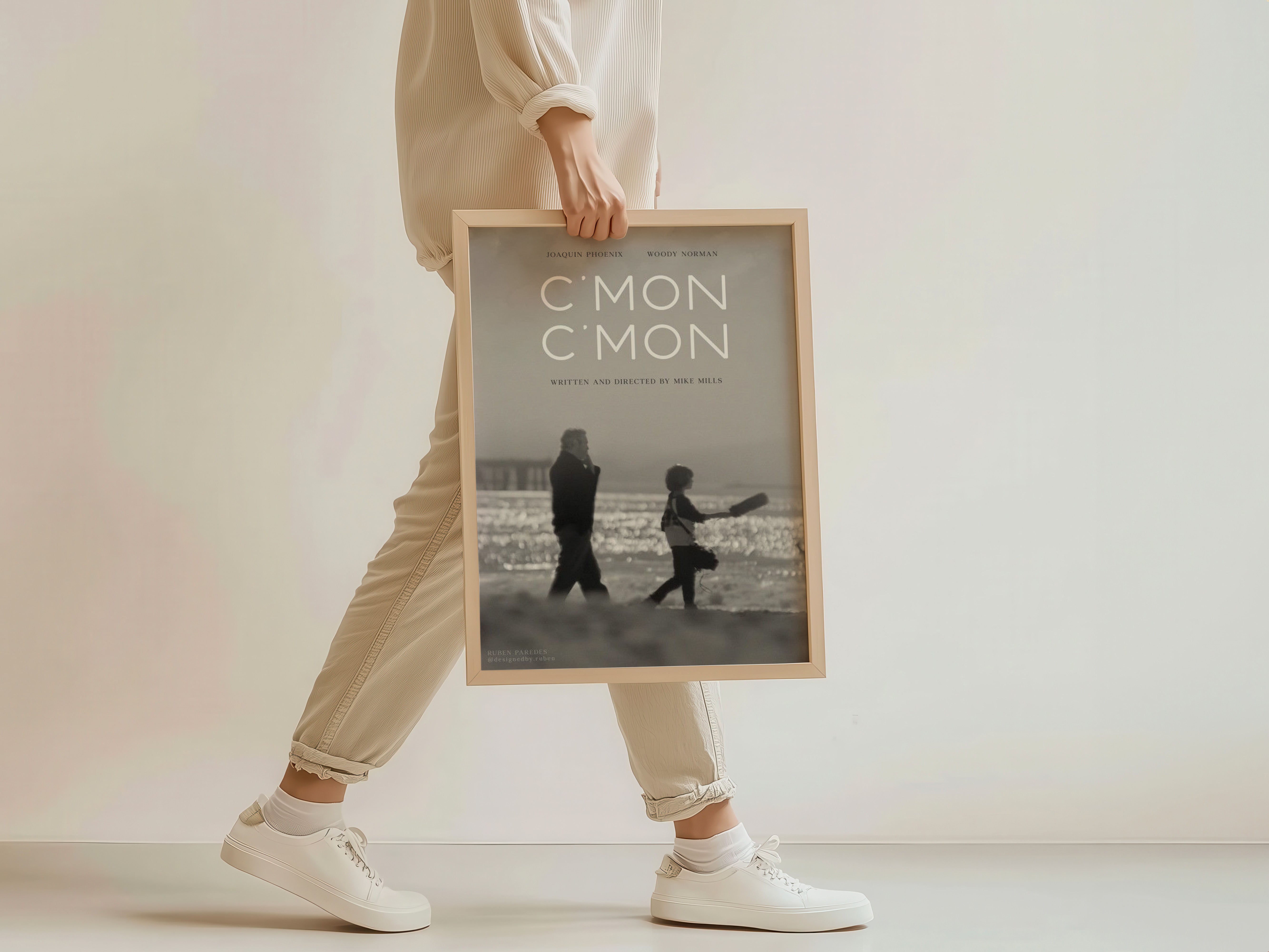C’mon C’mon Movie Poster - Joaquin Phoenix Beach Walk Art