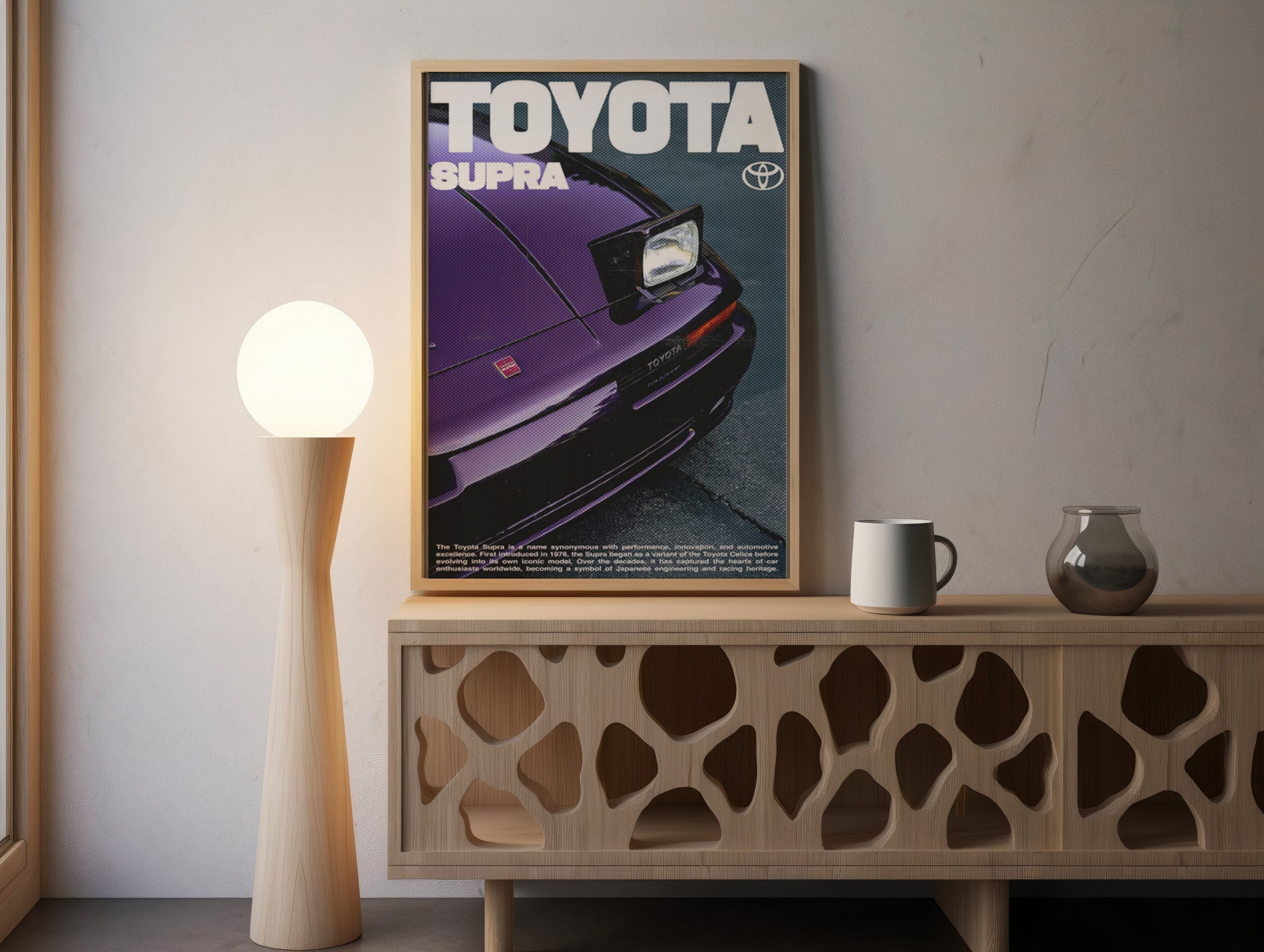 Purple Toyota Supra Pop-Up Headlight Poster – 24posters