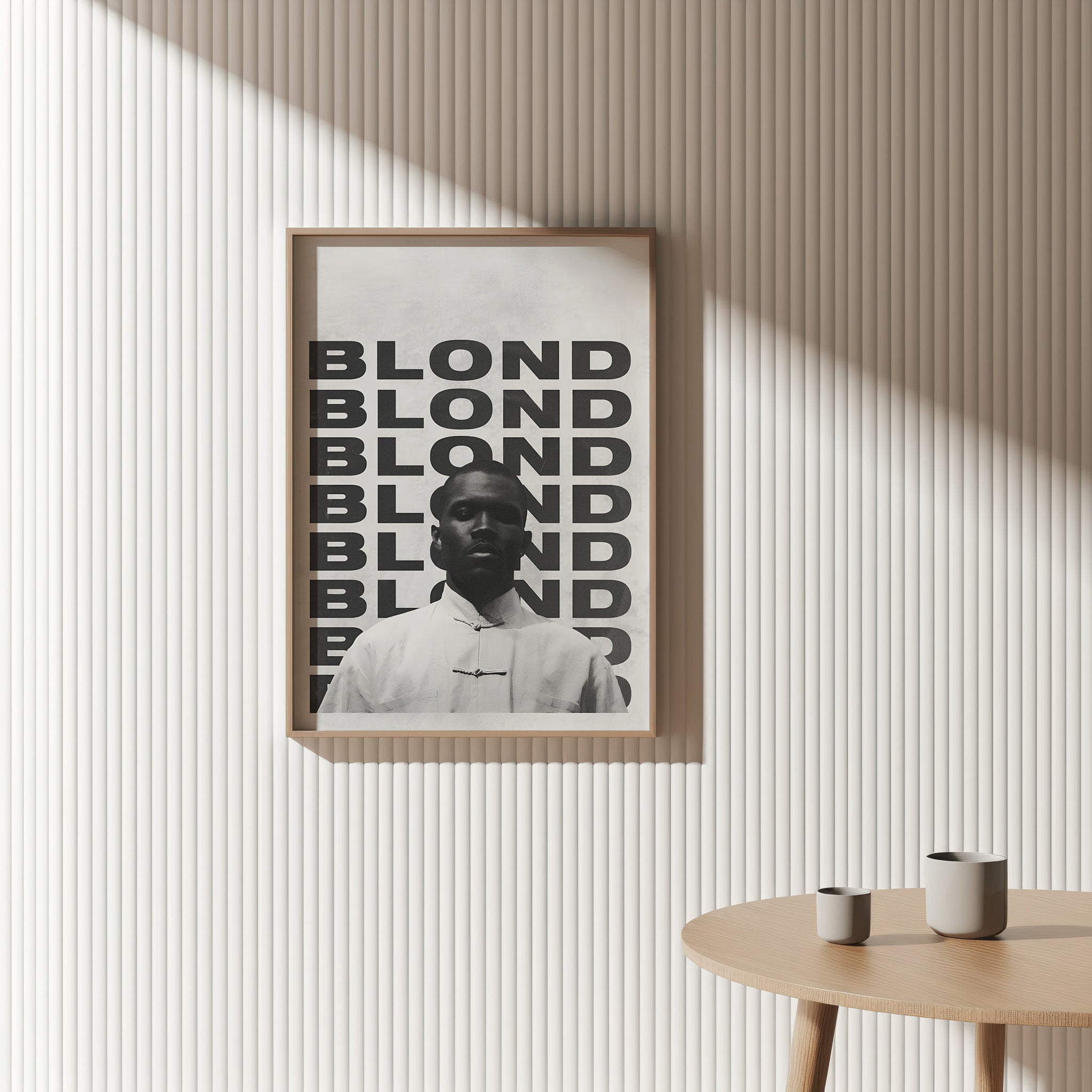 Blond Poster – Minimalist Black & White Design