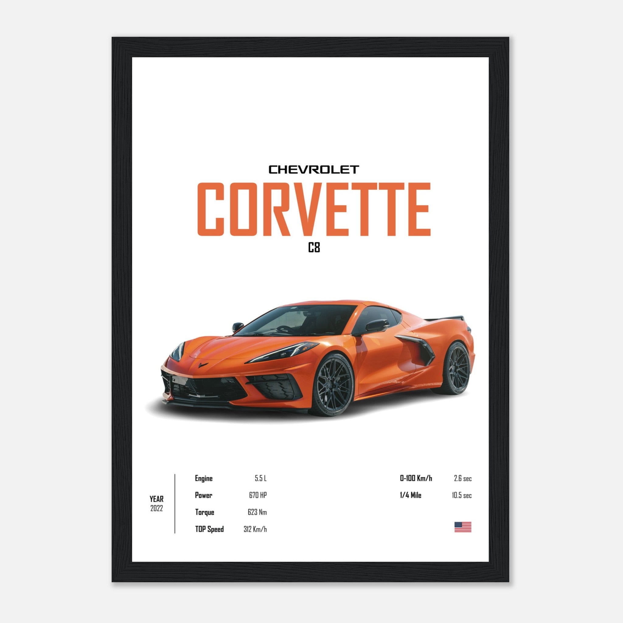 CHEVRDLET Corvette C8 Poster